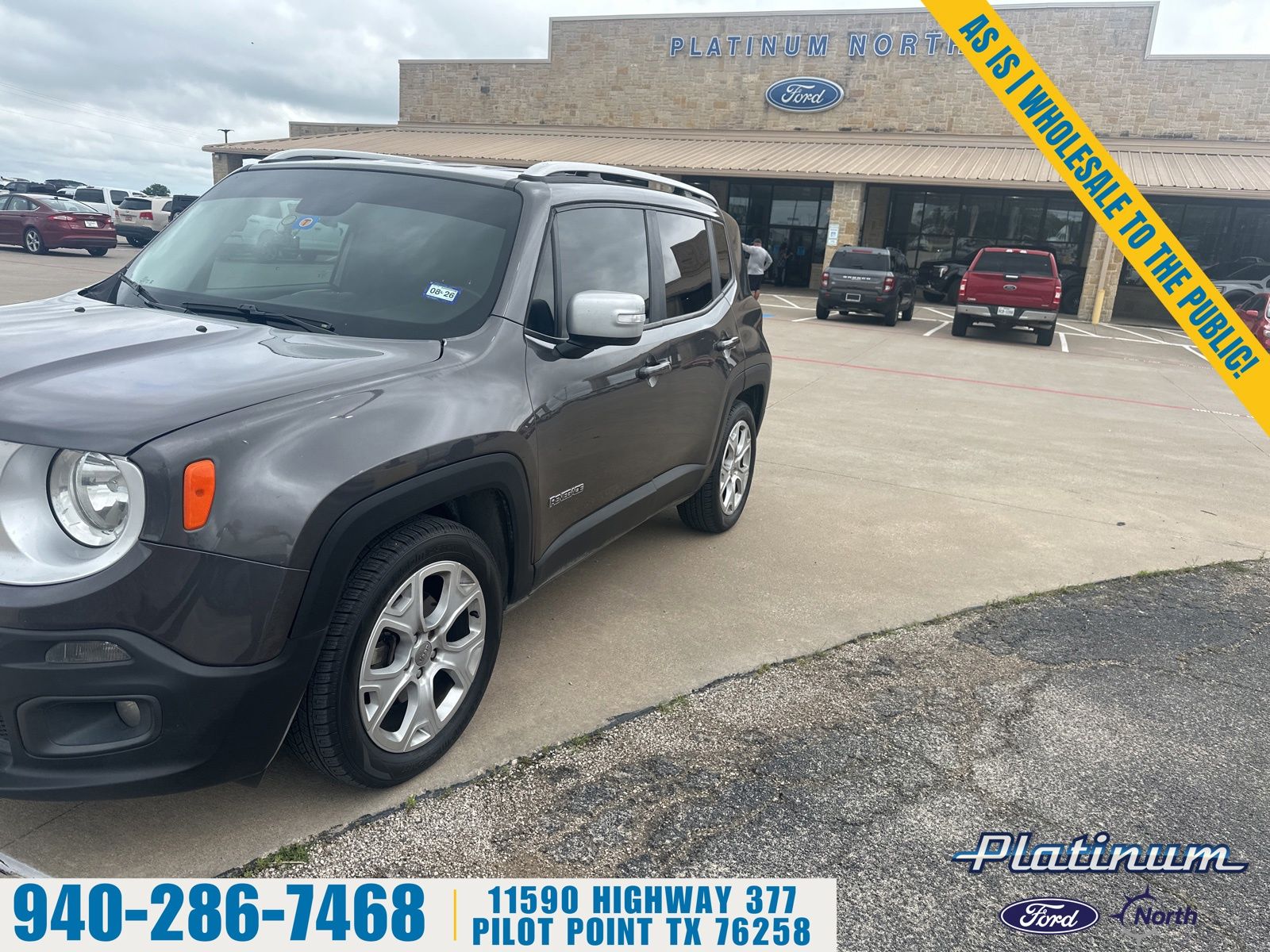 Gray (Granite Crystal Metallic Clearcoat) 2017 Jeep Renegade Limited SUV / Crossover Front-Wheel Drive 9-Speed Automatic