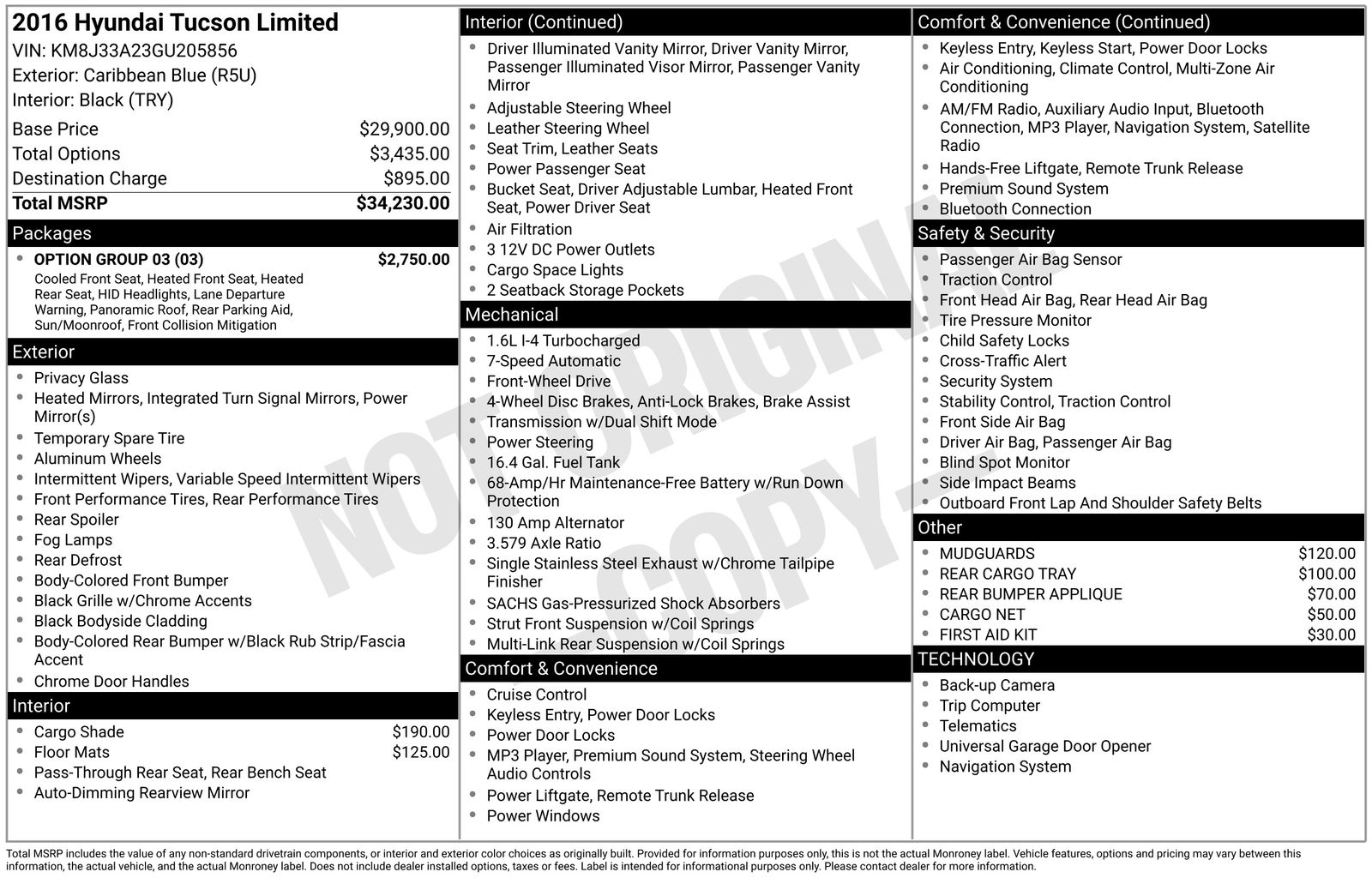 Used Car 2016 Hyundai Tucson  Limited For Sale Under $12,000 In Austin, Texas
