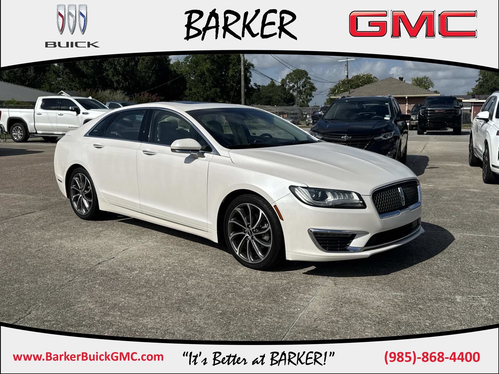 White Platinum Clearcoat Metallic 2019 Lincoln MKZ Sedan Front-Wheel Drive 6-Speed Automatic