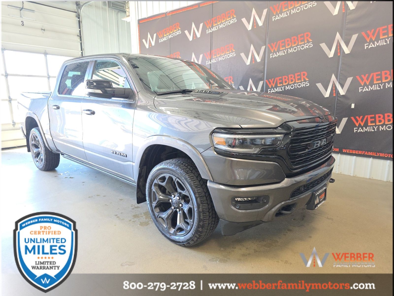 Gray (Granite Crystal Metallic Clearcoat) 2021 RAM 1500 Pickup Truck Four-Wheel Drive 8-Speed Automatic