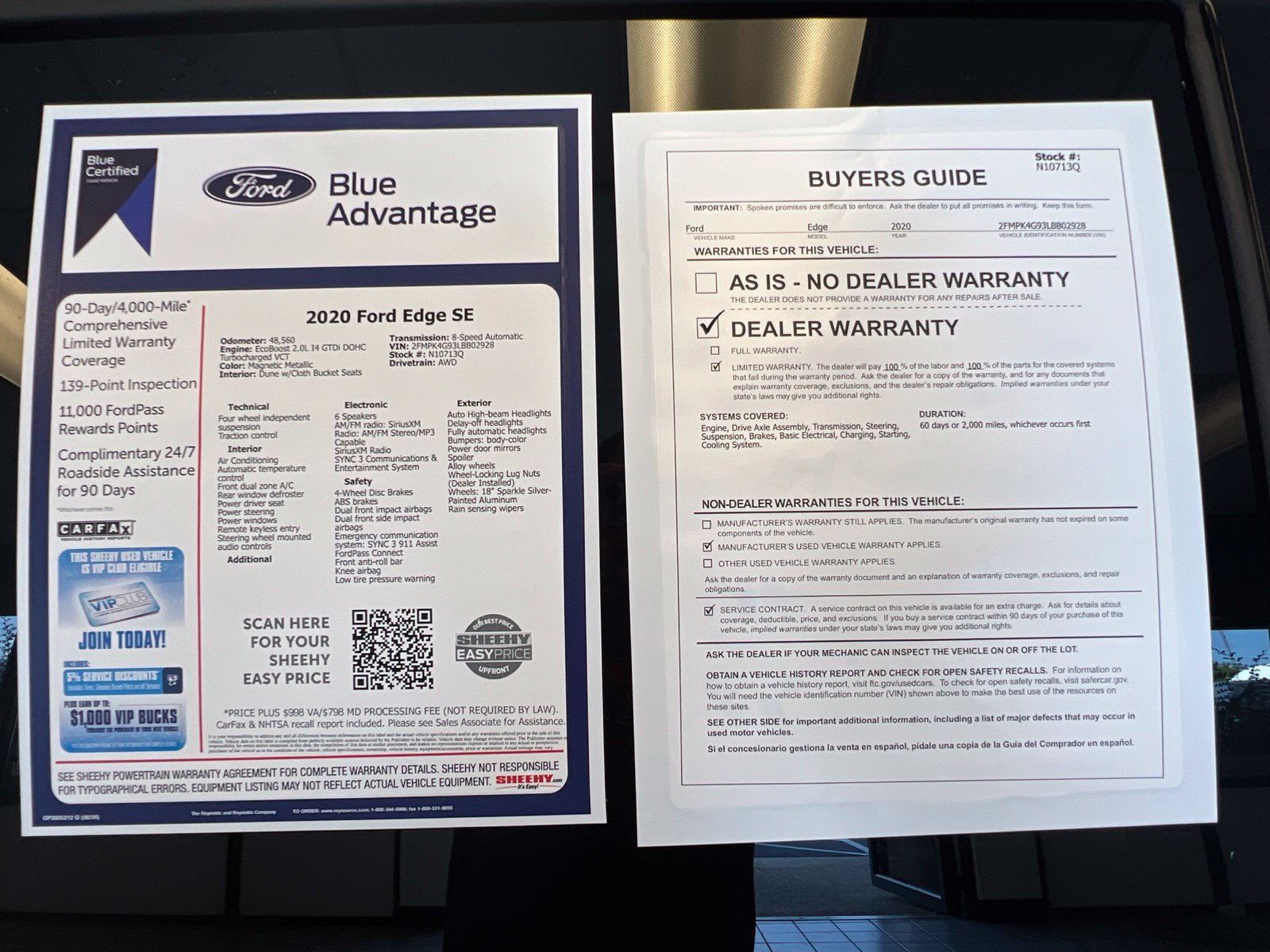 Certified Used 2020 Magnetic Metallic Ford SE image 28