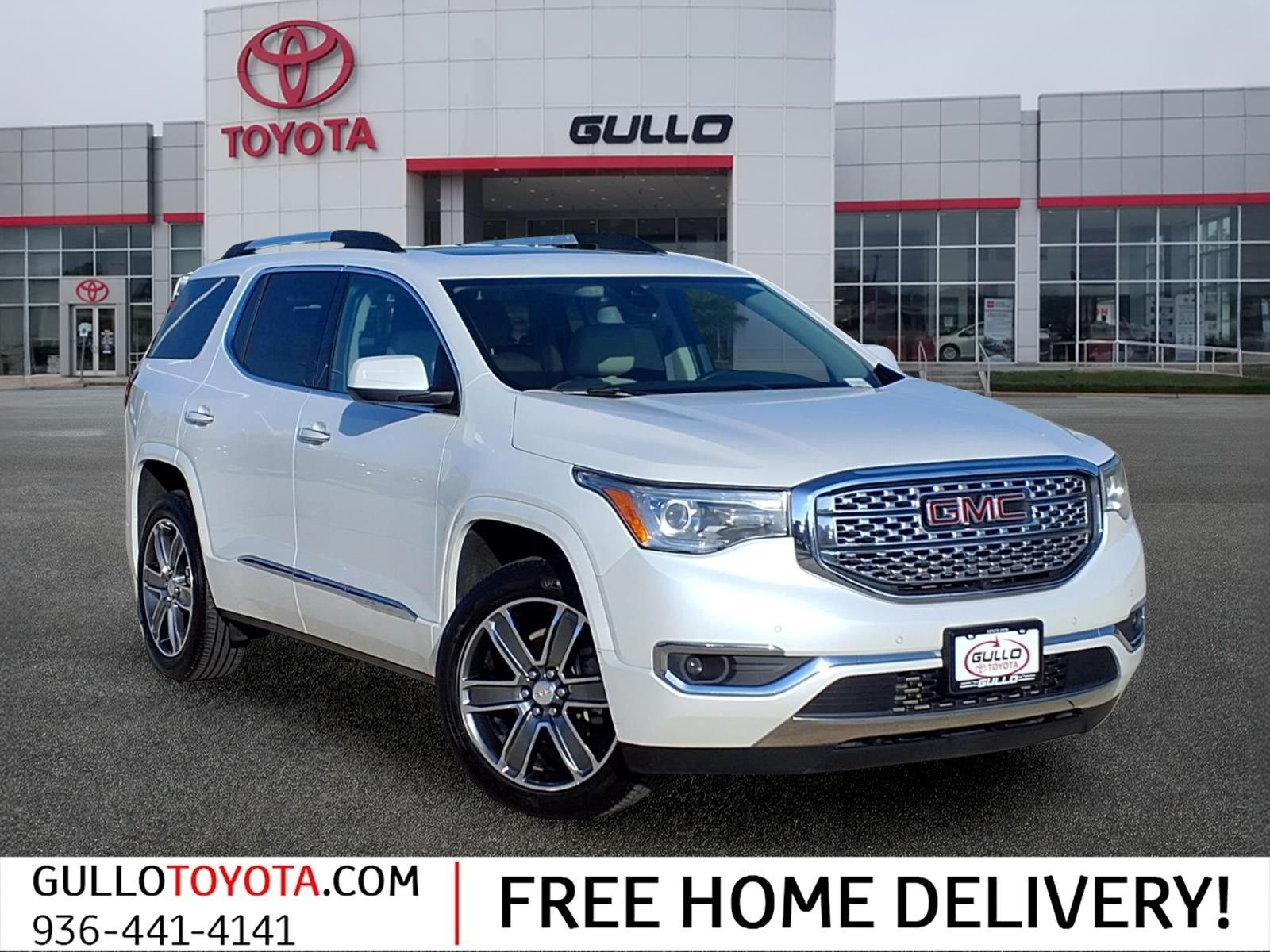 2017 GMC Acadia Denali White at Joe Myers Mazda Kia