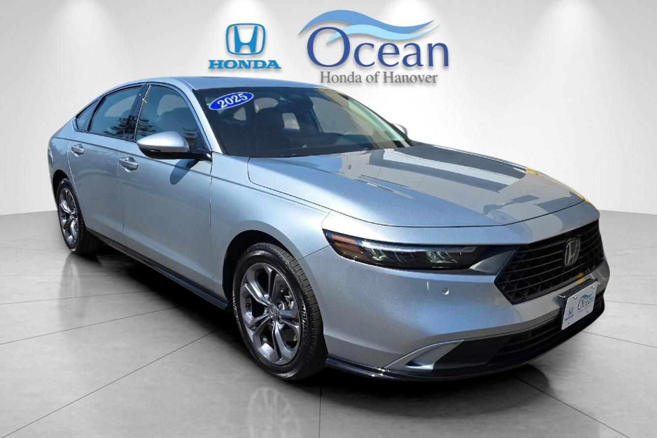 Solar Silver Metallic 2025 Honda Accord Hybrid EX-L FWD Sedan Front-Wheel Drive Continuously Variable Transmission
