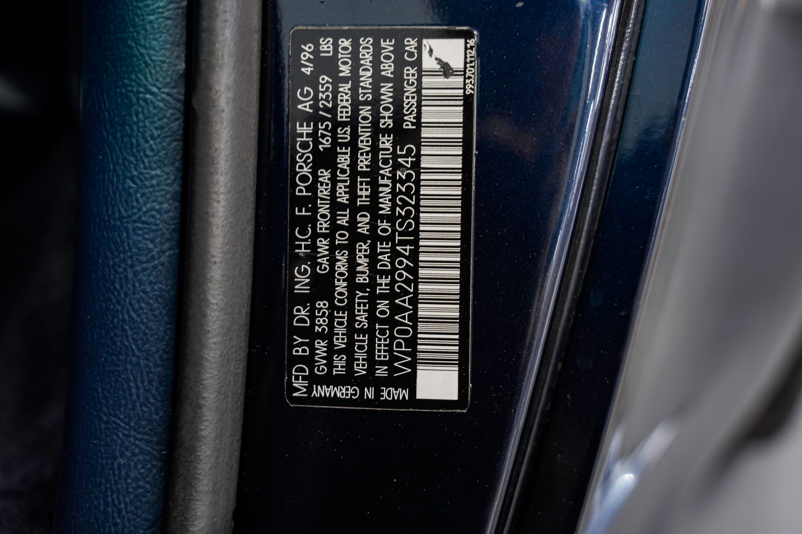 1996 Porsche 911 Carrera 4S — photo 48