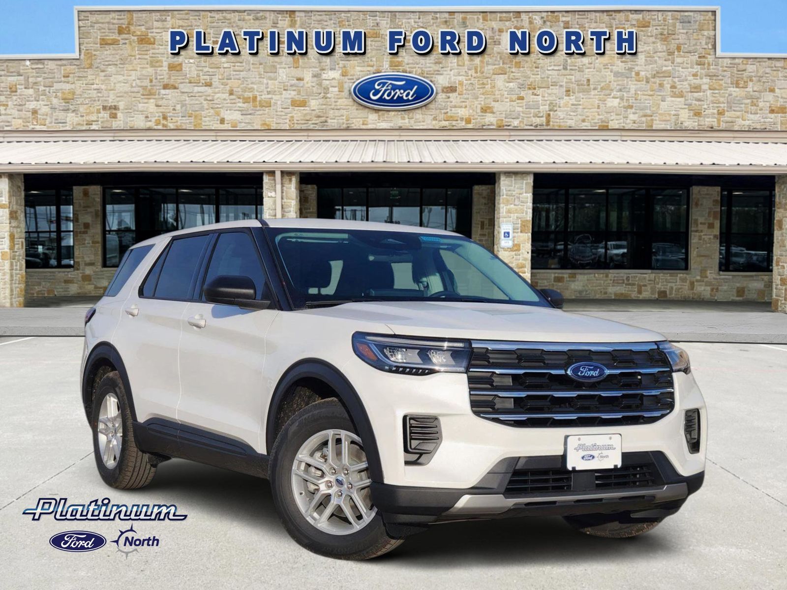 Star White Metallic Tri-Coat 2026 Ford Explorer SUV / Crossover Rear-Wheel Drive Automatic