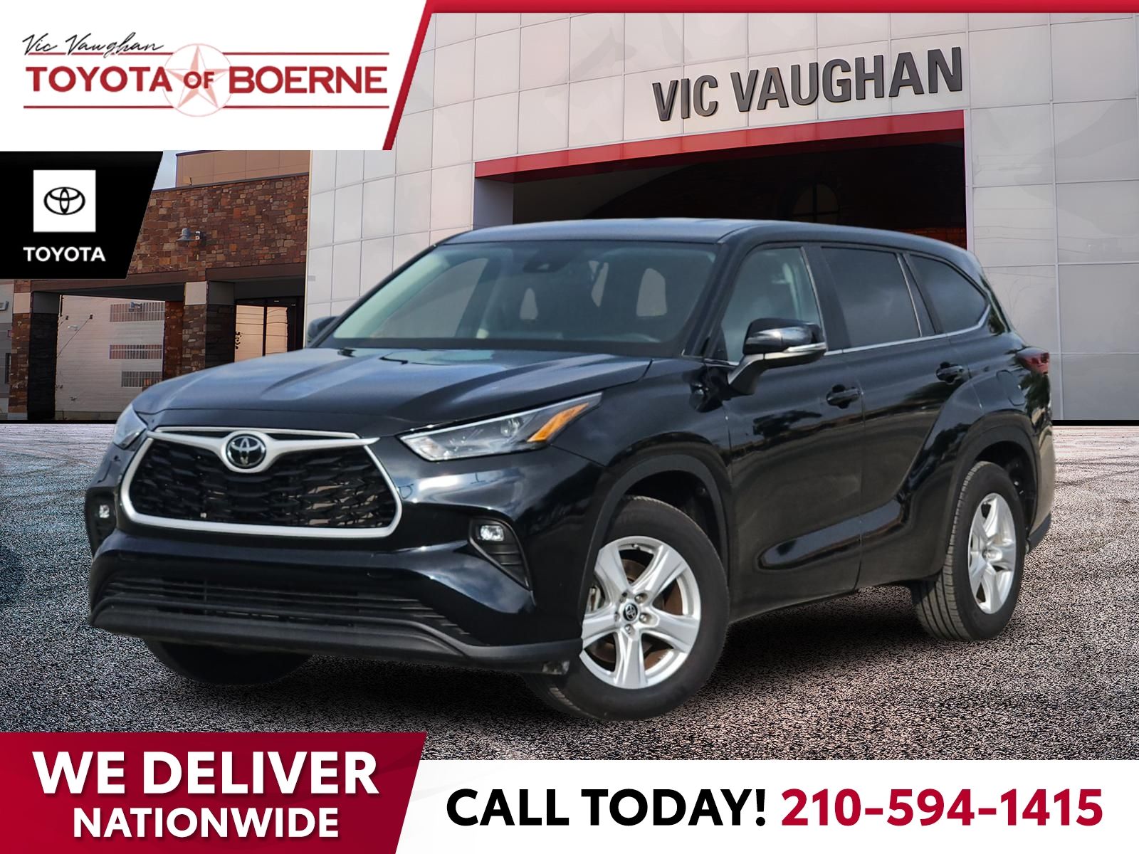 Midnight Black Metallic 2025 Toyota Highlander SUV / Crossover Front-Wheel Drive 8-Speed Automatic