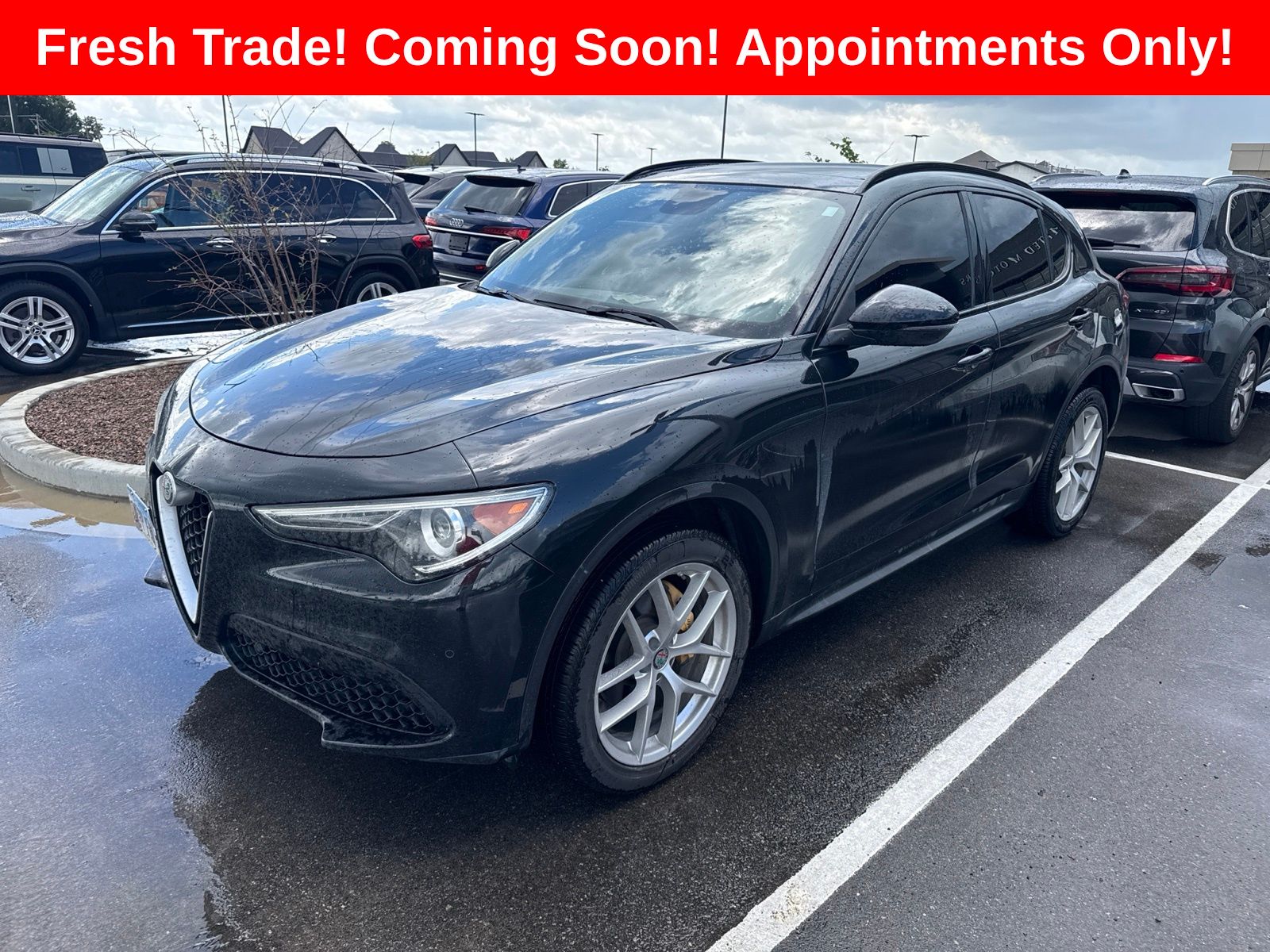 Vulcano Black Metallic 2019 Alfa Romeo Stelvio SUV / Crossover All-Wheel Drive 8-Speed Automatic
