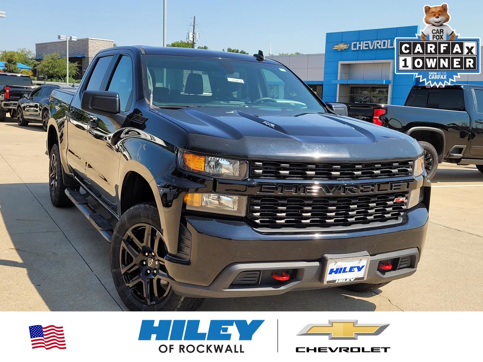 Black 2021 Chevrolet Silverado 1500 Pickup Truck Four-Wheel Drive Automatic