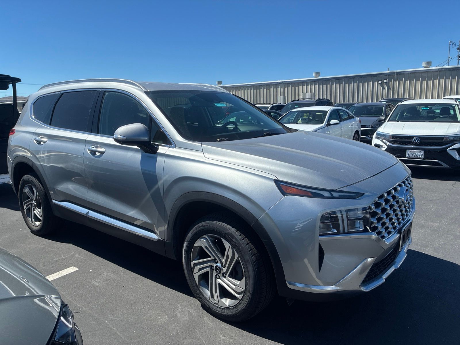 Shimmering Silver 2021 Hyundai Santa Fe SUV / Crossover All-Wheel Drive 8-Speed Automatic