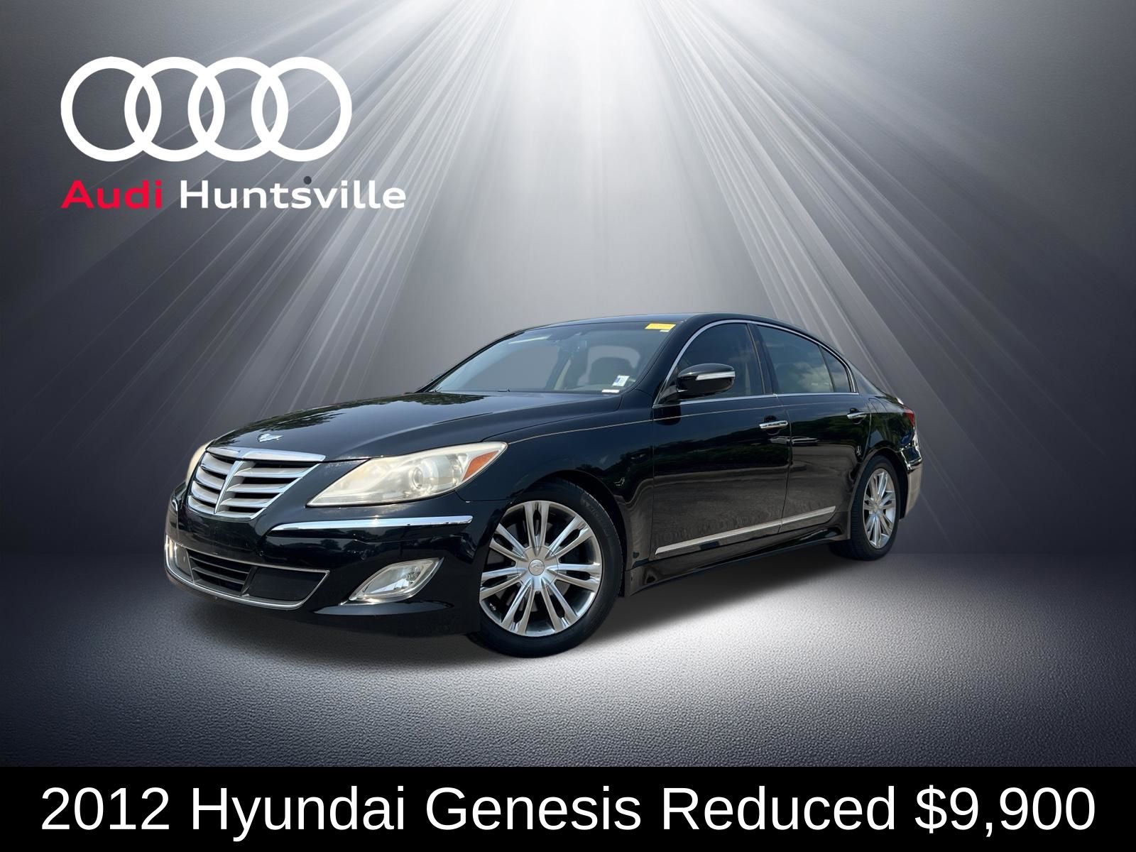 Black Noir Pearl 2012 Hyundai Genesis Sedan Rear-Wheel Drive 8-Speed Automatic
