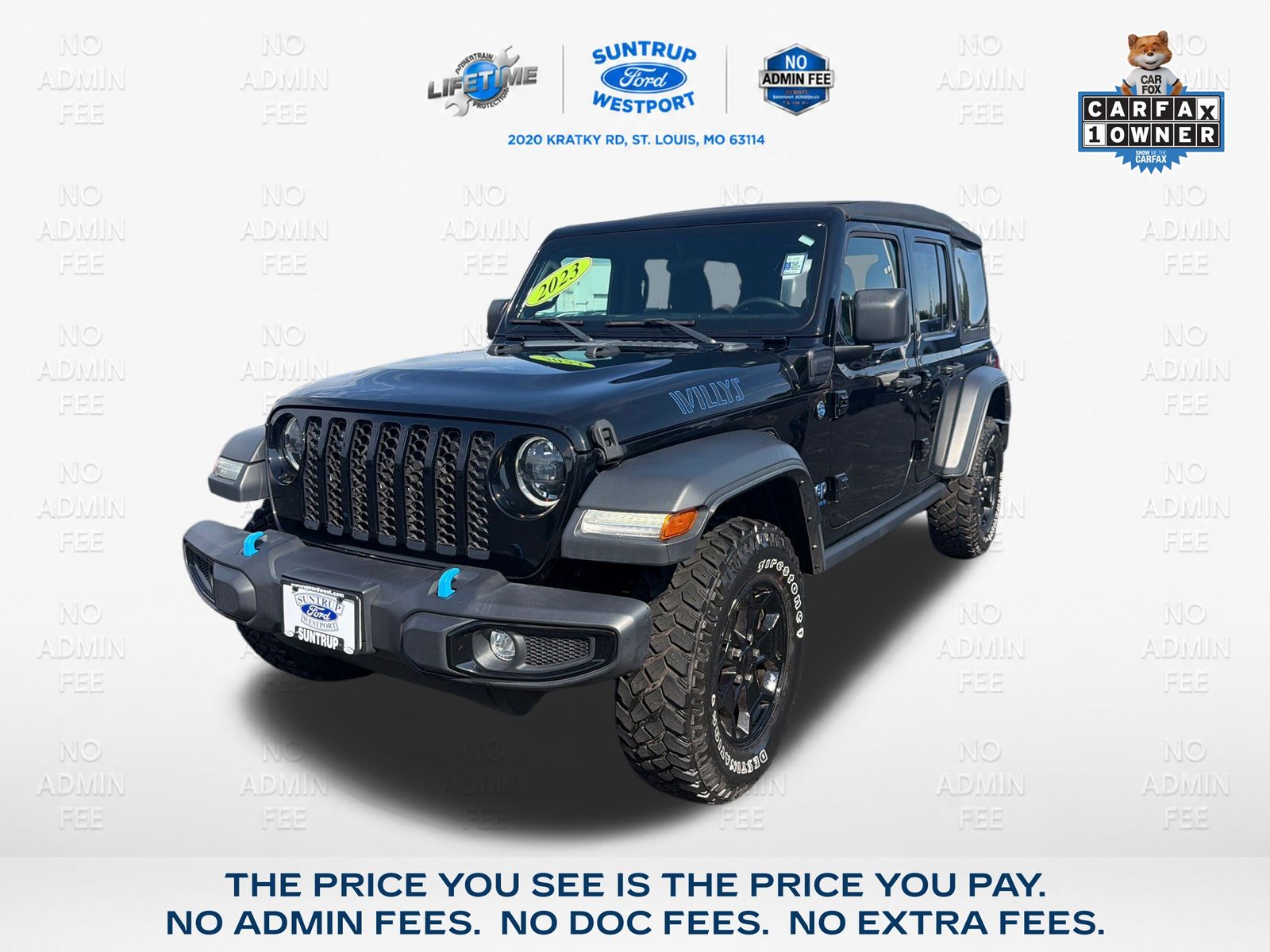 Black Clearcoat 2023 Jeep Wrangler 4xe SUV / Crossover Four-Wheel Drive 8-Speed Automatic