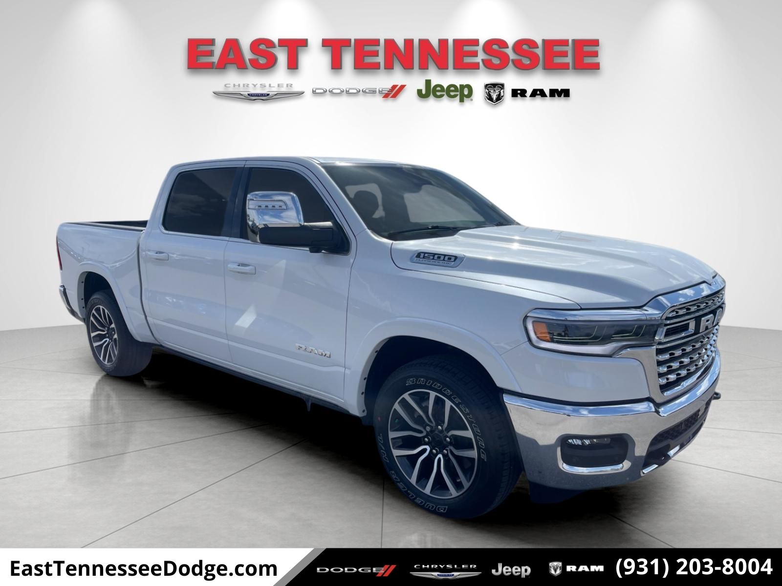 Ivory White Tri-Coat Pearlcoat 2026 RAM 1500 Limited Crew Cab 4WD Pickup Truck Four-Wheel Drive Automatic
