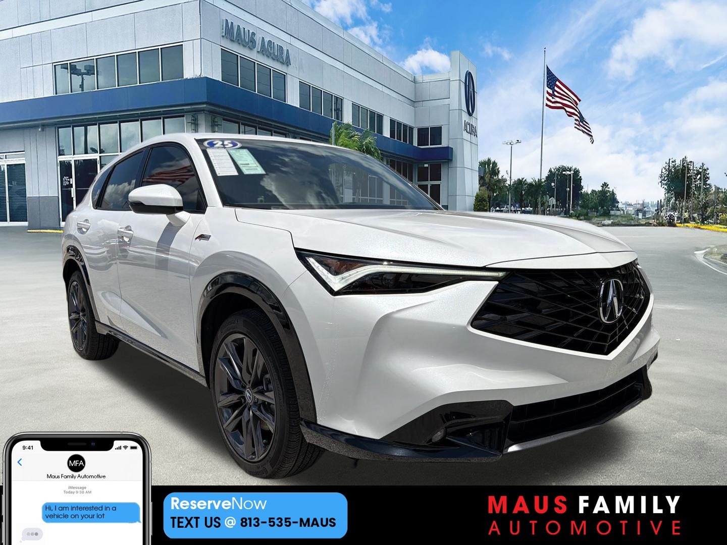 Platinum White Pearl 2025 Acura ADX SUV / Crossover Front-Wheel Drive Continuously Variable Transmission