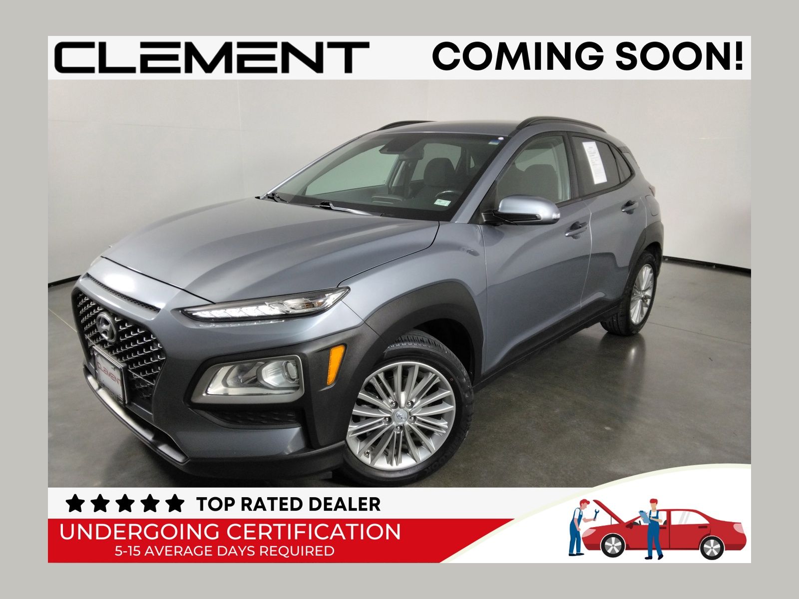 Sonic Silver 2021 Hyundai Kona SUV / Crossover Front-Wheel Drive 6-Speed Automatic