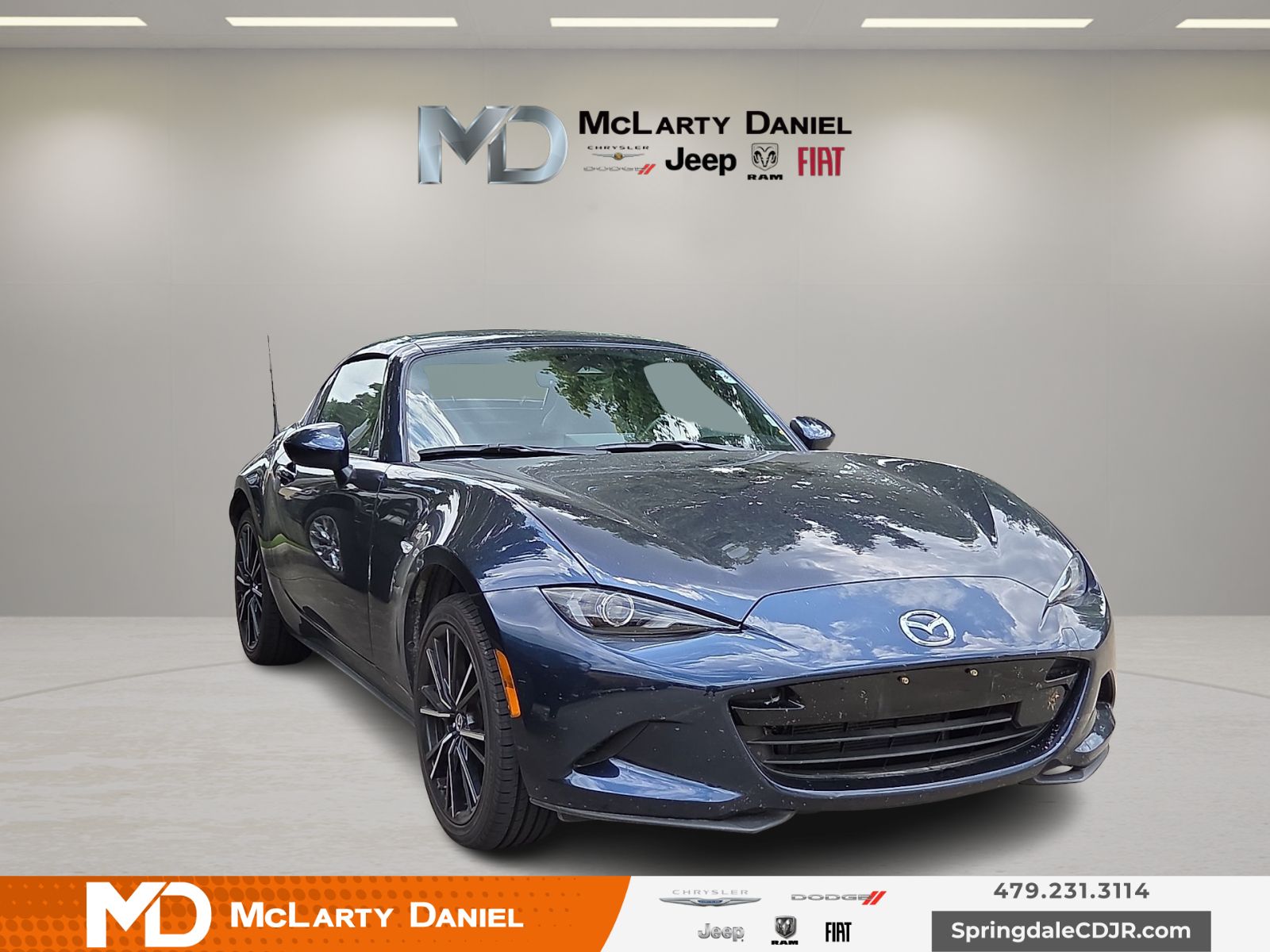 Deep Crystal Blue Mica 2025 Mazda MX-5 Miata Convertible Rear-Wheel Drive 6-Speed Automatic