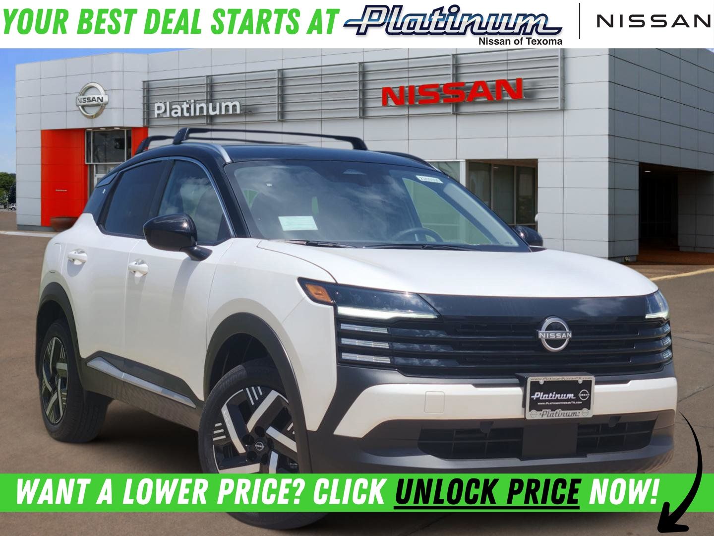 Aspen White/Super Black 2026 Nissan Kicks SUV / Crossover Front-Wheel Drive Continuously Variable Transmission