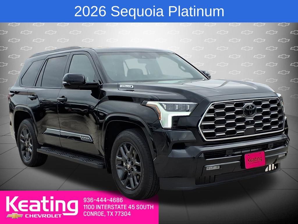 Midnight Black Metallic 2026 Toyota Sequoia Platinum 4WD SUV / Crossover Four-Wheel Drive Automatic
