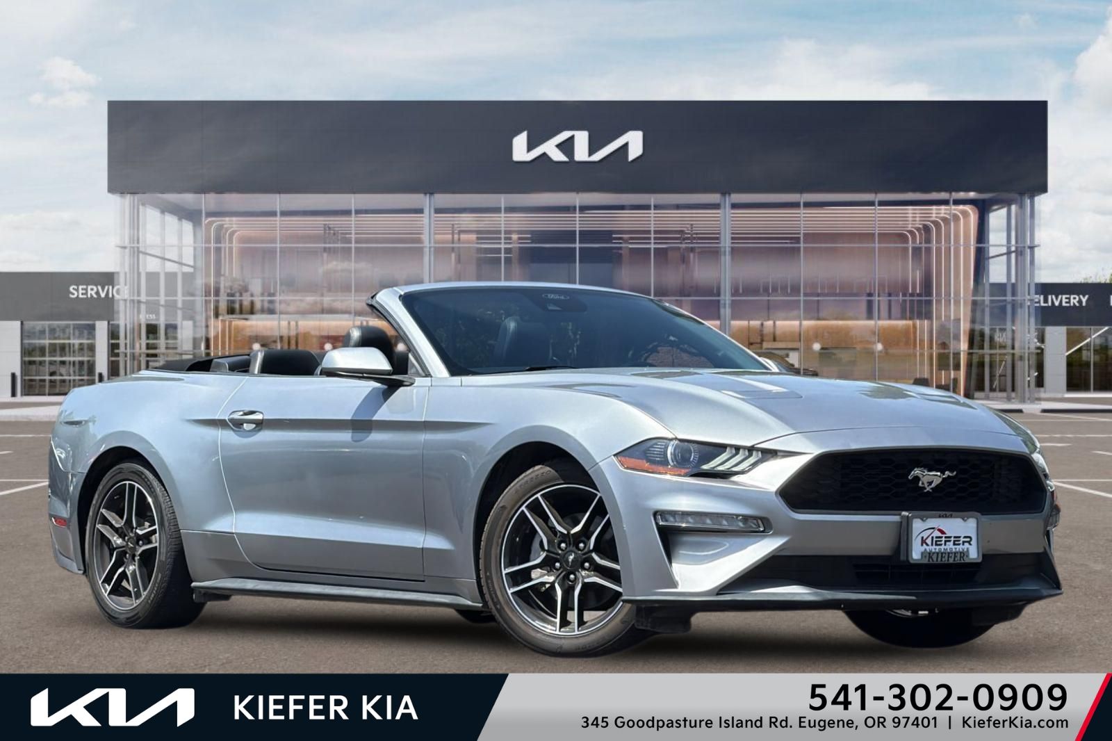 Silver Metallic 2023 Ford Mustang EcoBoost Premium Convertible RWD Convertible Rear-Wheel Drive Automatic