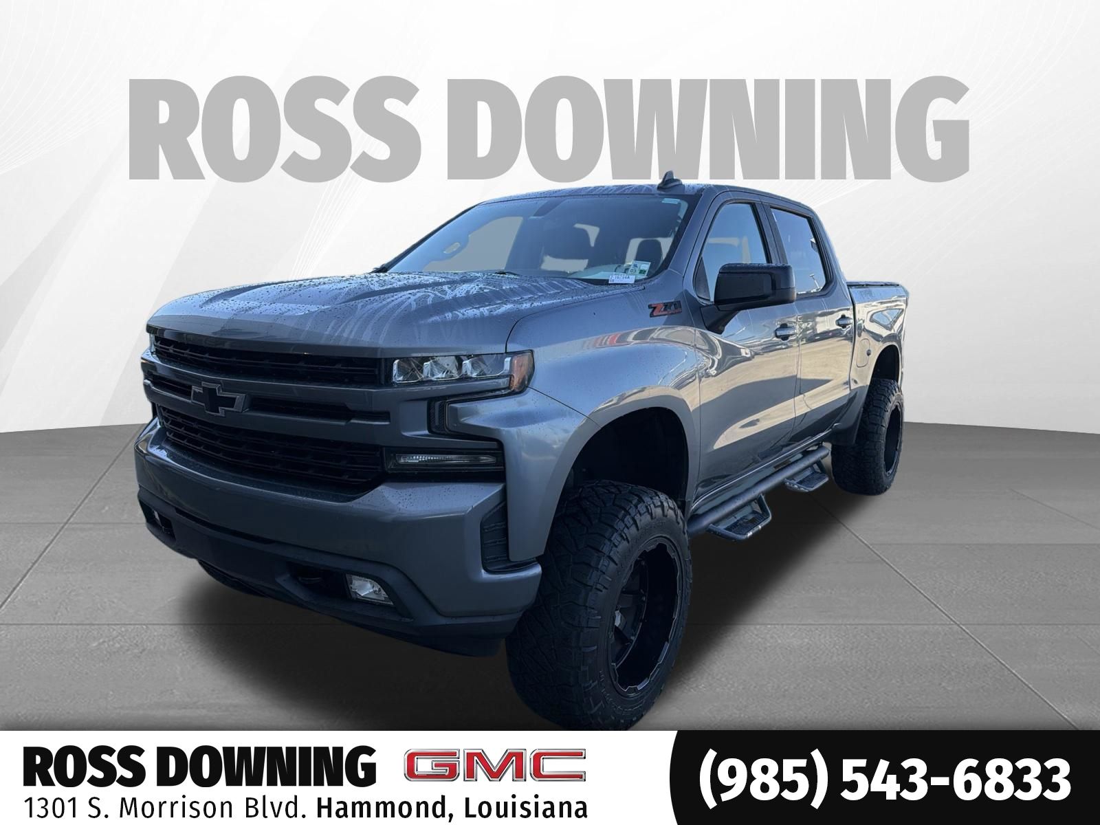 Gray (Satin Steel Metallic) 2020 Chevrolet Silverado 1500 Pickup Truck Four-Wheel Drive 8-Speed Automatic