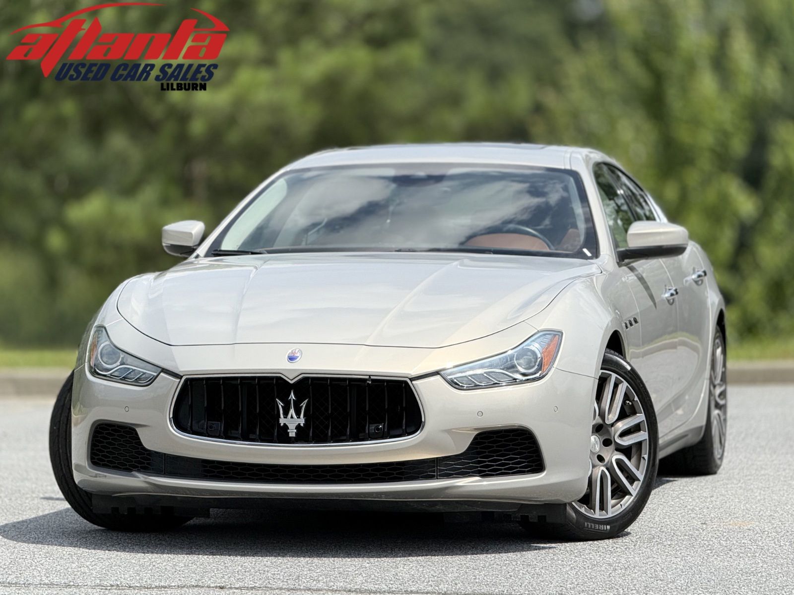 Silver 2017 Maserati Ghibli Sedan Rear-Wheel Drive 8-Speed Automatic