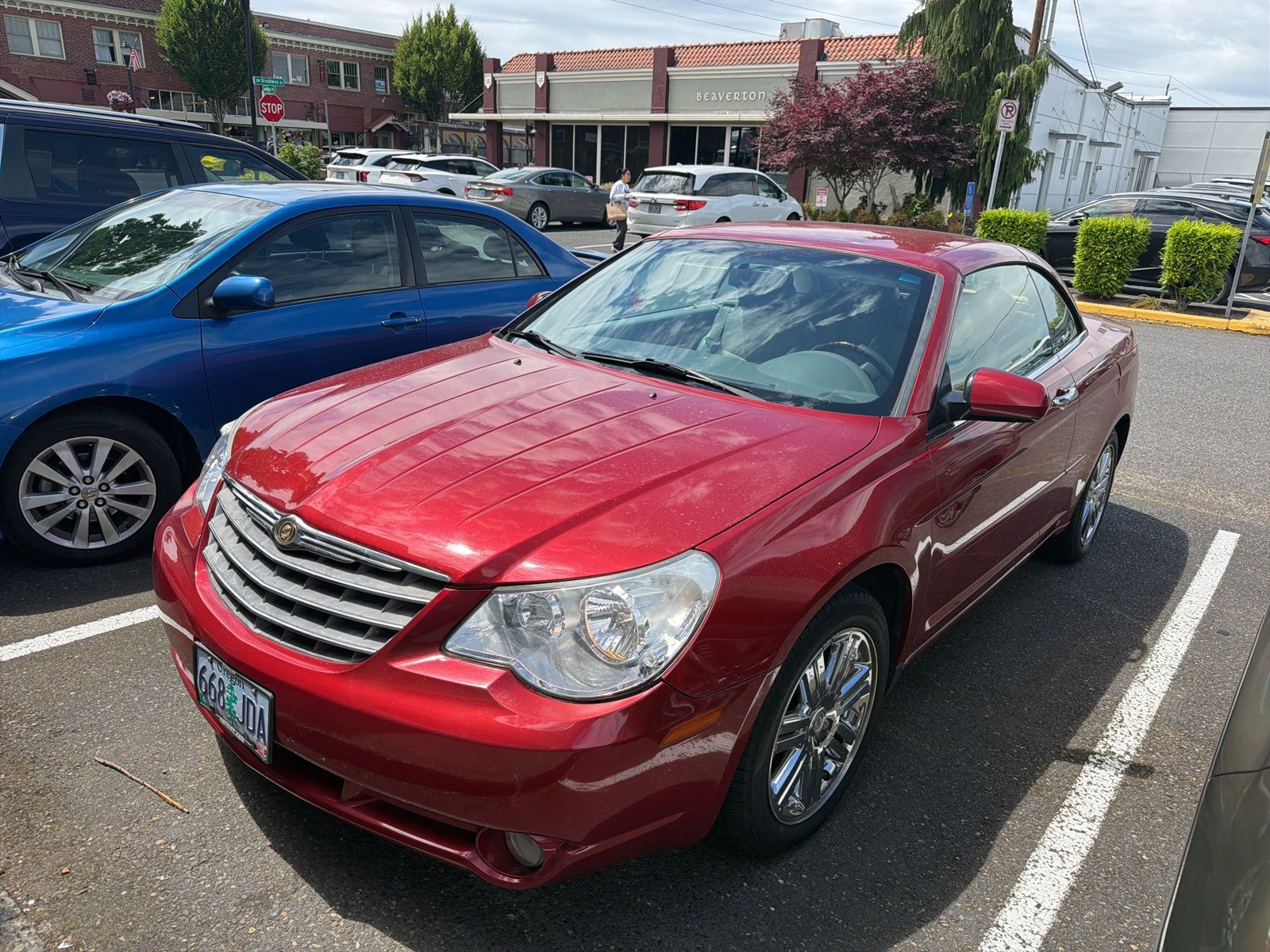 Inferno Red Crystal Pearlcoat/Black Vinyl Top 2008 Chrysler Sebring Limited Convertible FWD Convertible Front-Wheel Drive 6-Speed Automatic