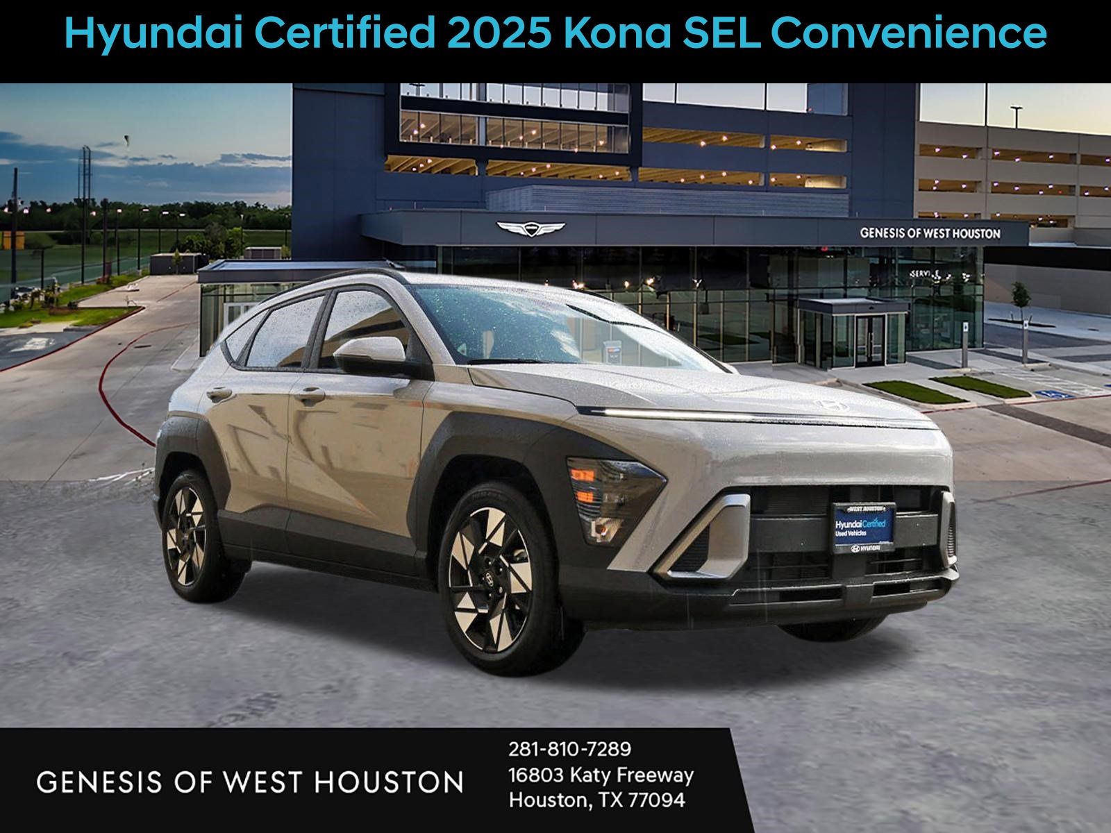 Cyber Gray Metallic 2025 Hyundai Kona SEL Convenience FWD SUV / Crossover Front-Wheel Drive Continuously Variable Transmission