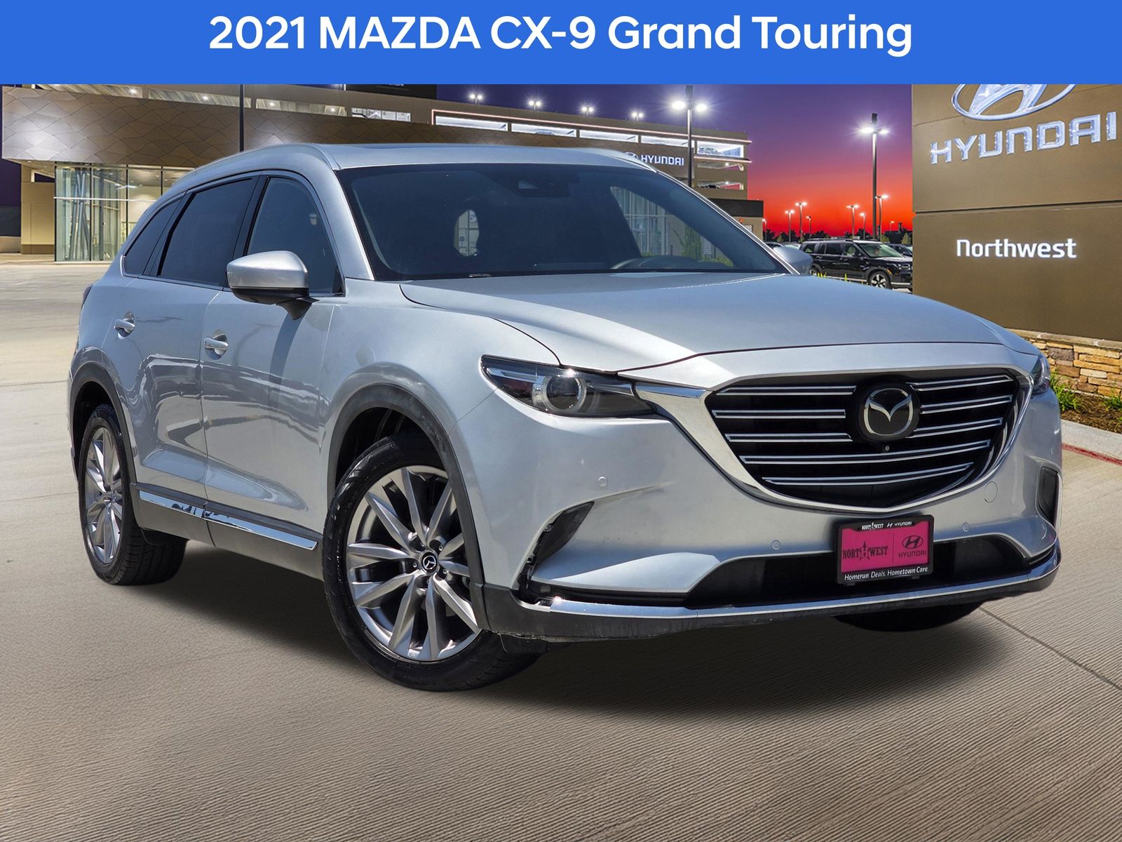 Sonic Silver Metallic 2021 Mazda CX-9 SUV / Crossover Front-Wheel Drive 6-Speed Automatic
