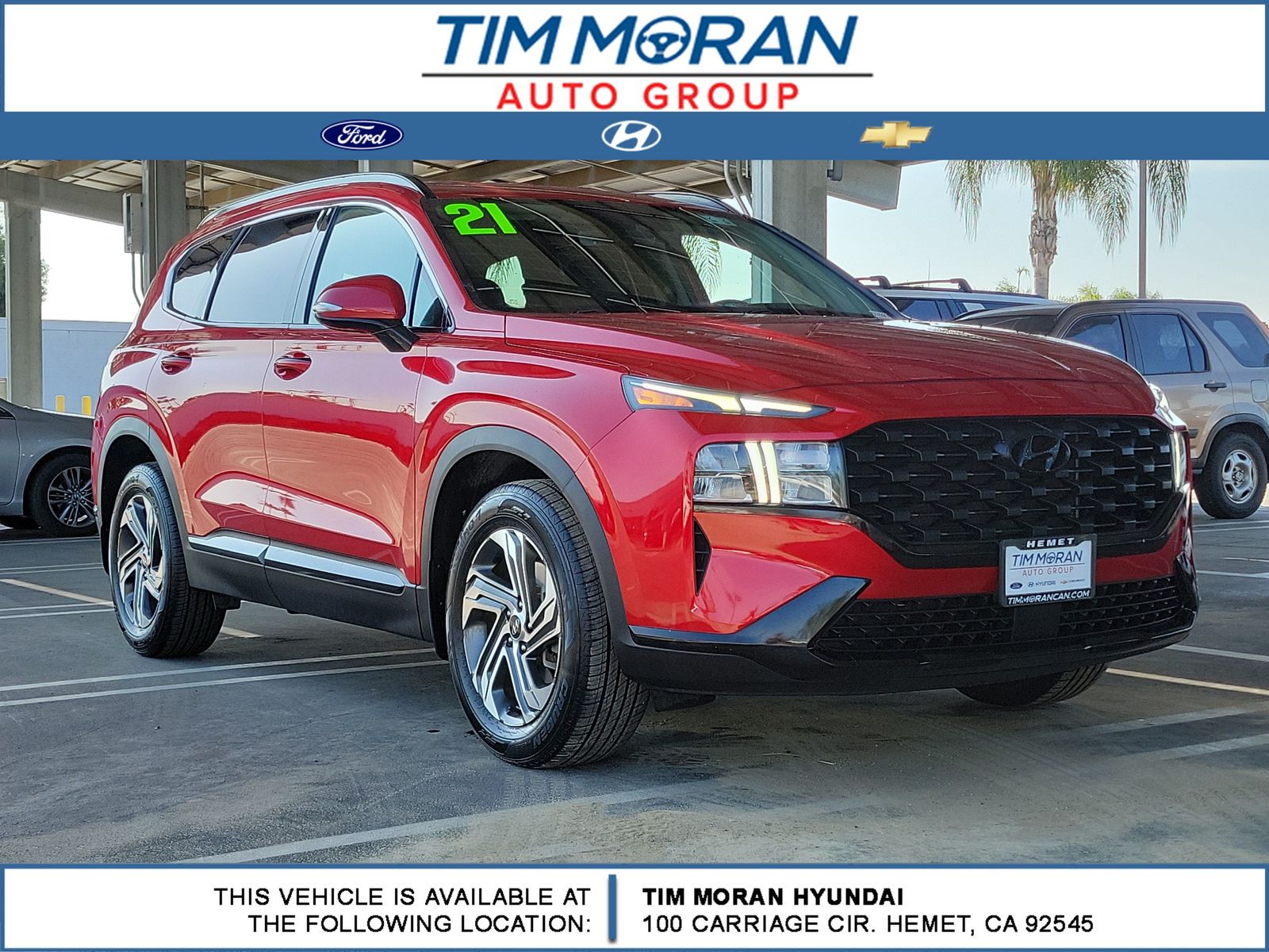 Calypso Red 2021 Hyundai Santa Fe SUV / Crossover Front-Wheel Drive 8-Speed Automatic