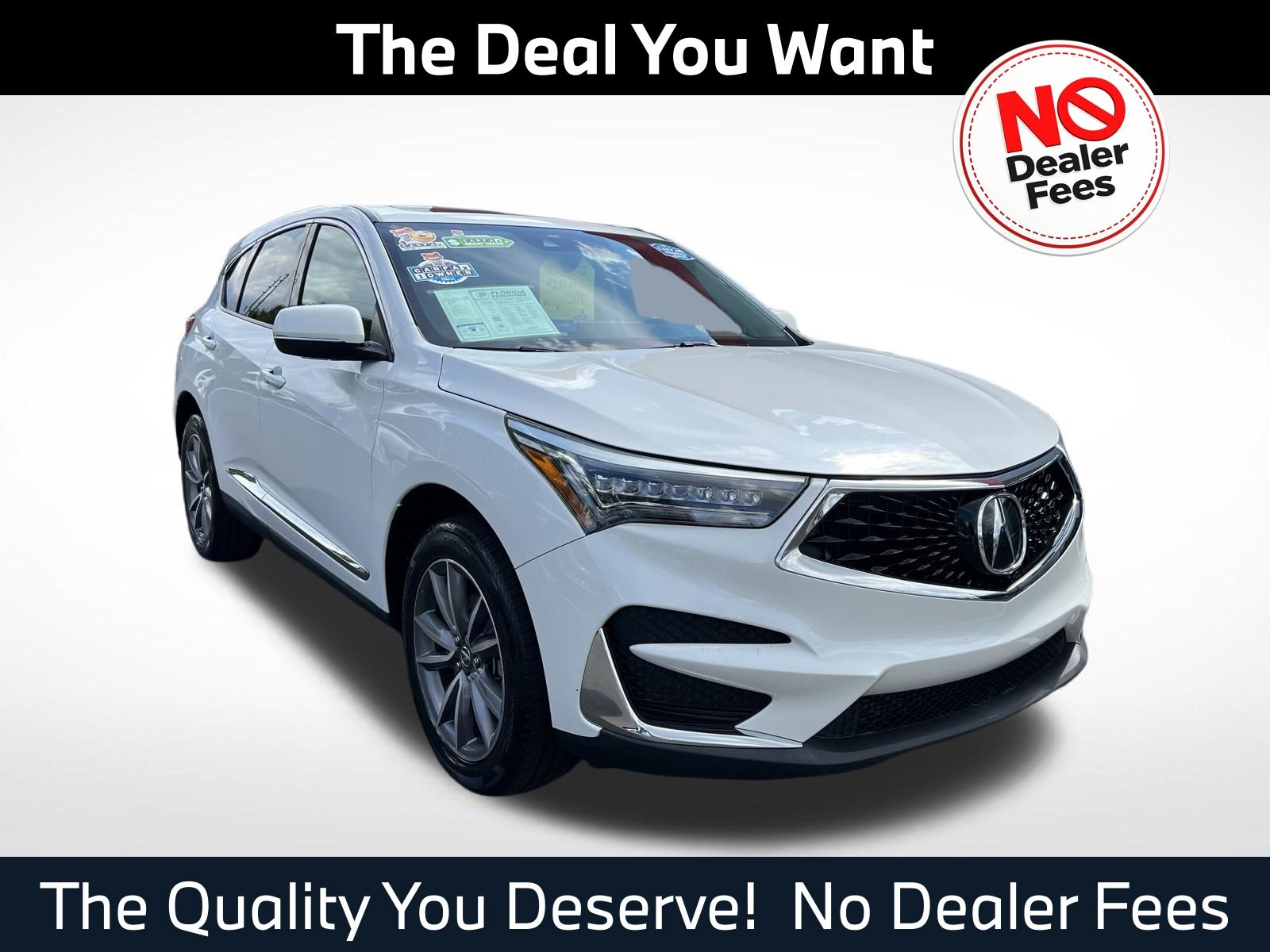 Platinum White Pearl 2021 Acura RDX SUV / Crossover Front-Wheel Drive Automatic