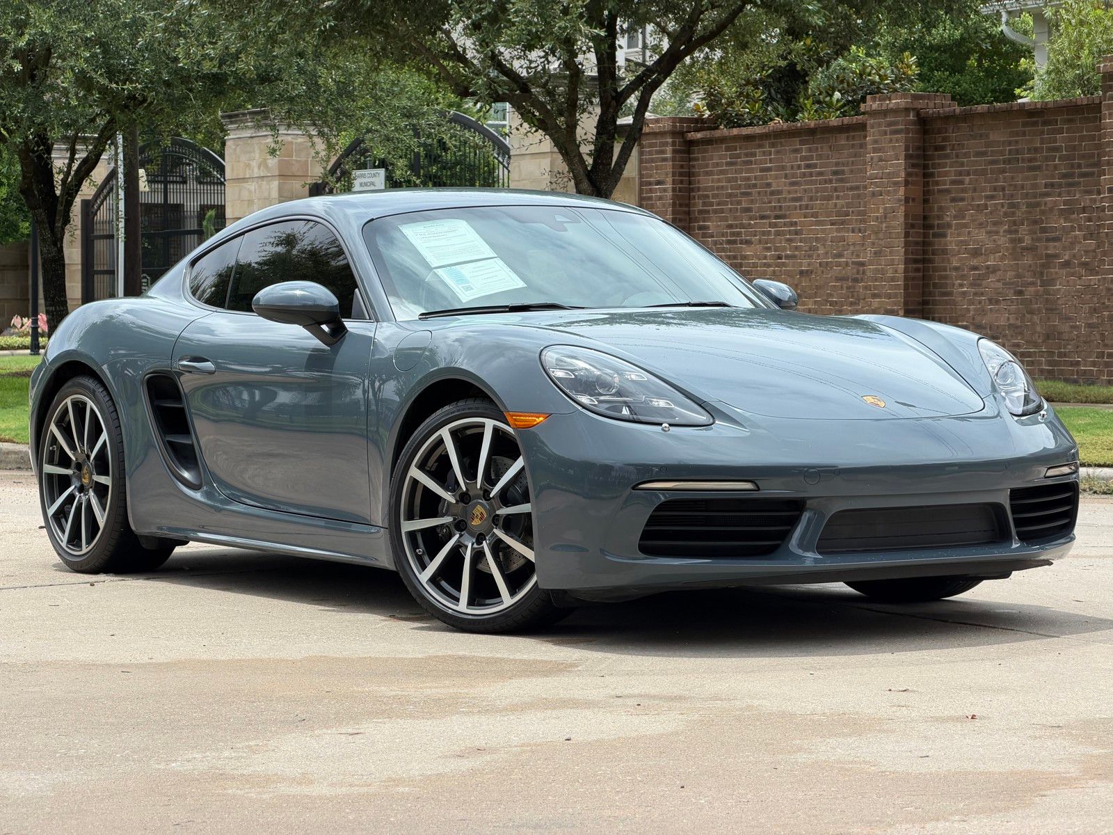 Gray 2017 Porsche 718 Cayman RWD Coupe Rear-Wheel Drive
