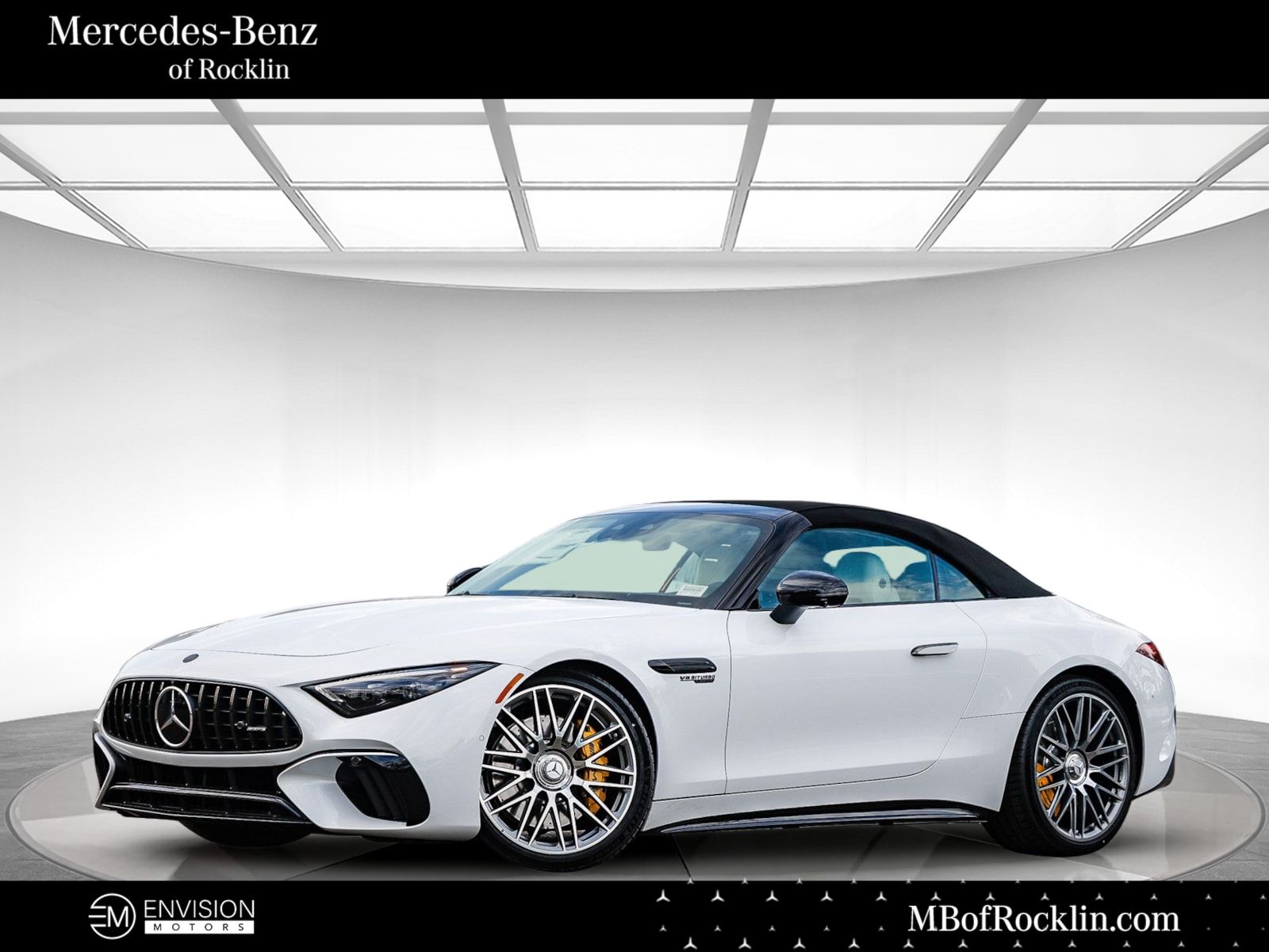 White 2026 Mercedes-Benz SL-Class AMG SL 55 4MATIC Convertible All-Wheel Drive 9-Speed Automatic