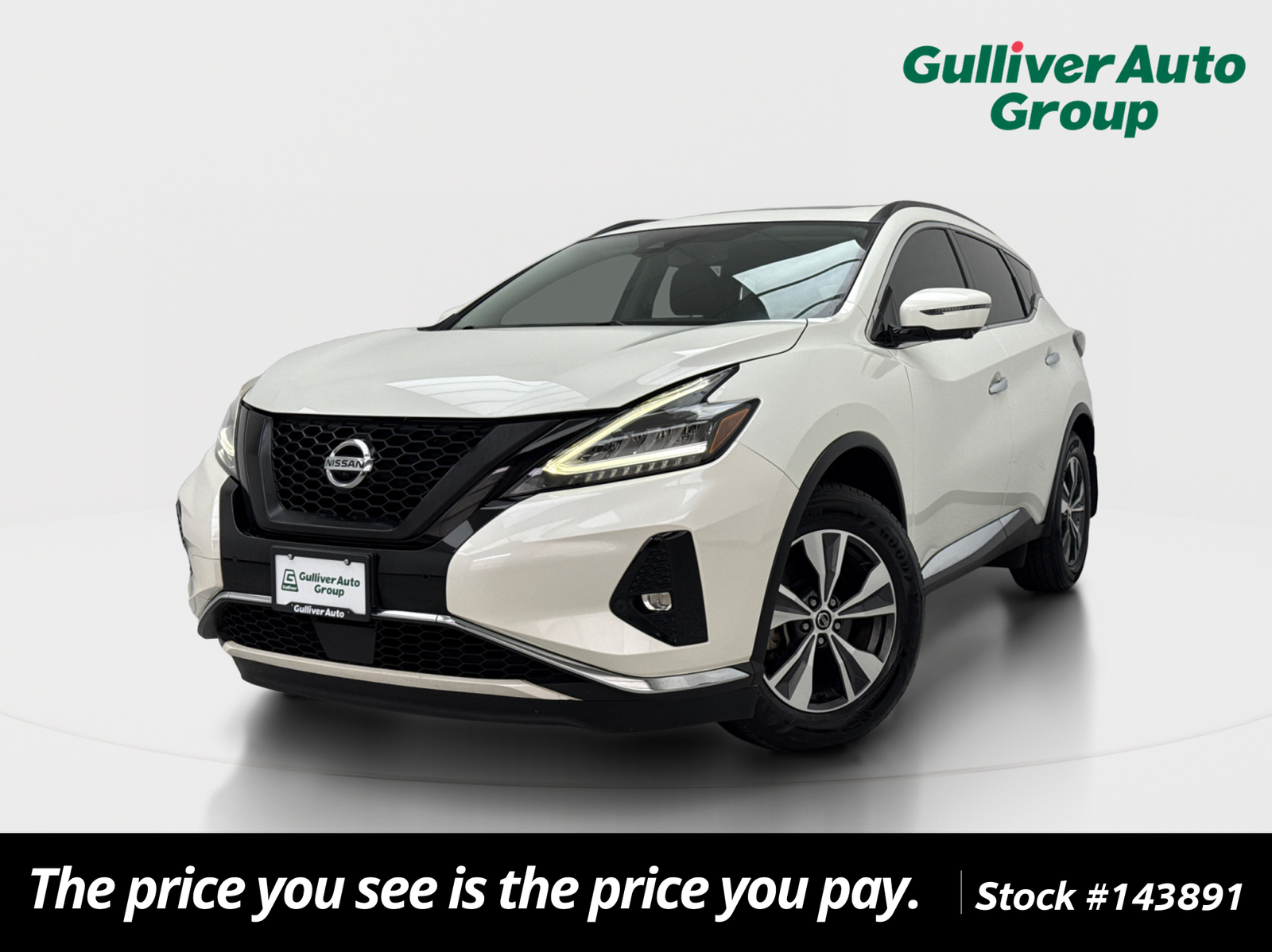 Pearl White Tricoat 2020 Nissan Murano SV FWD SUV / Crossover Front-Wheel Drive Continuously Variable Transmission