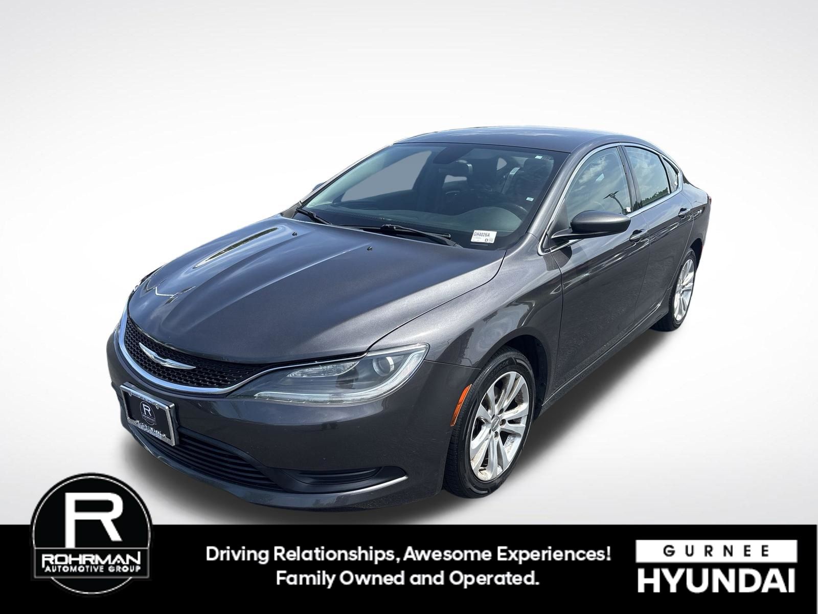 Gray (Granite Crystal Metallic Clearcoat) 2017 Chrysler 200 Sedan Front-Wheel Drive 9-Speed Automatic