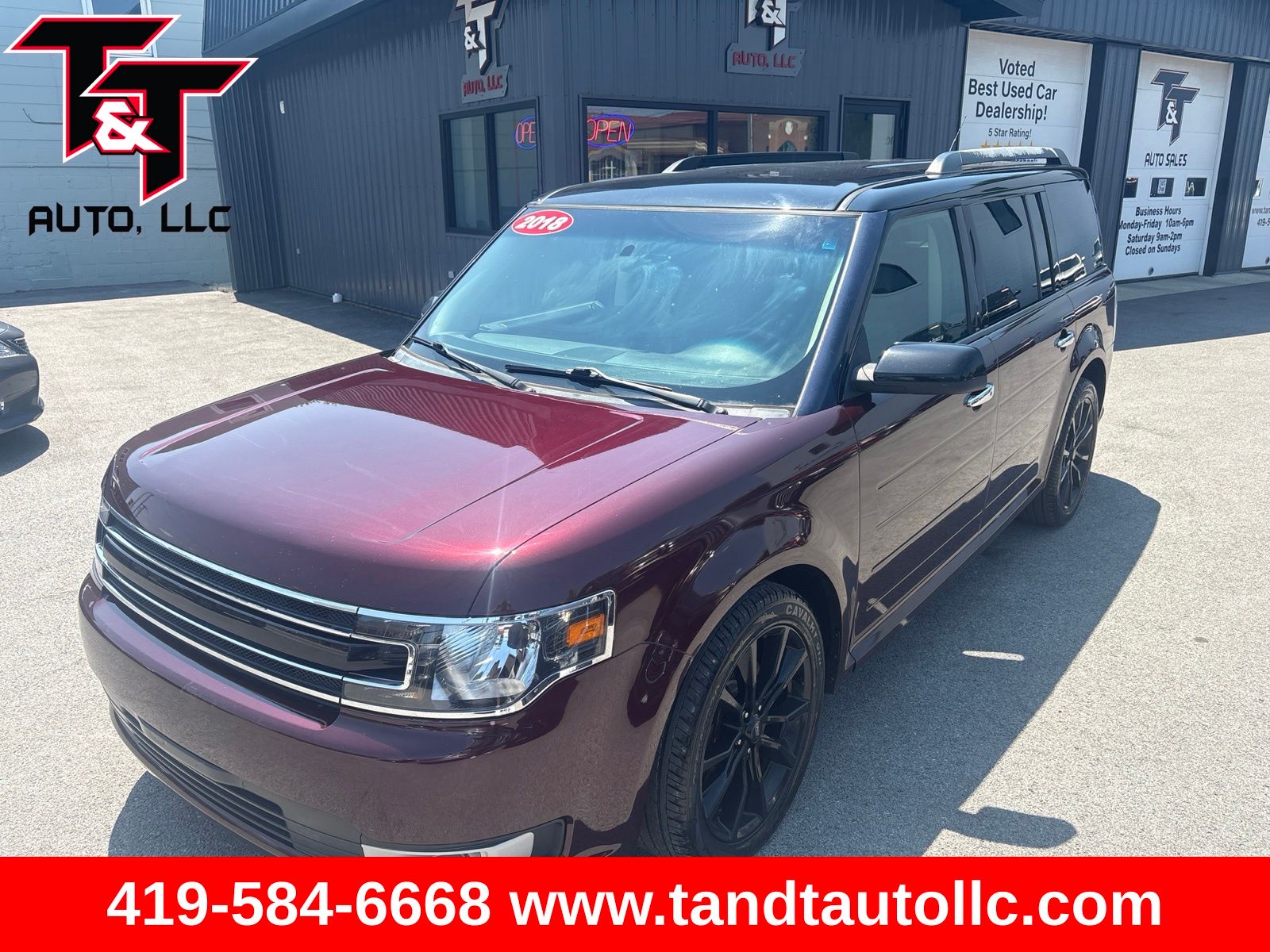 Red (Burgundy) 2018 Ford Flex SUV / Crossover All-Wheel Drive 6-Speed Automatic