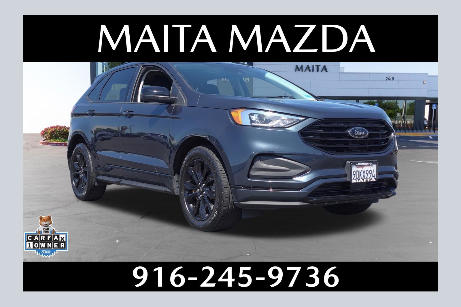Blue Metallic 2022 Ford Edge SUV / Crossover All-Wheel Drive 8-Speed Automatic