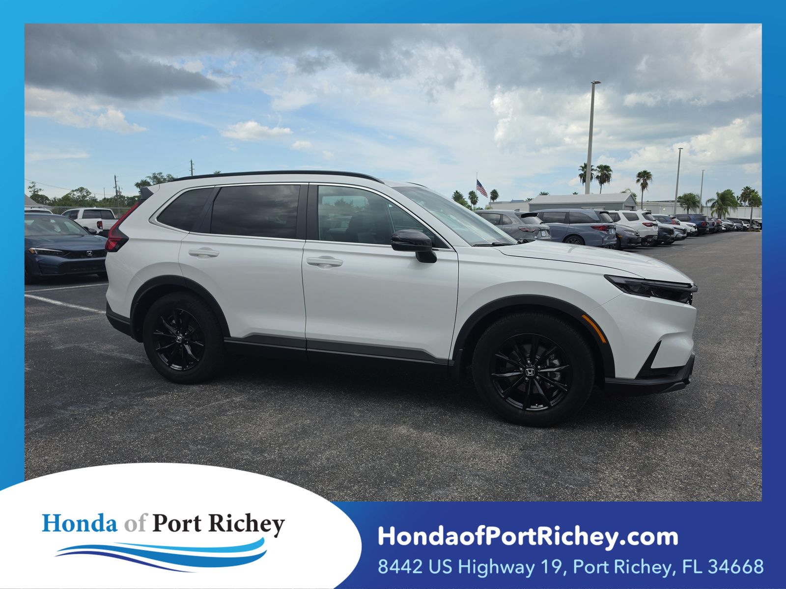Platinum White Pearl 2025 Honda CR-V Hybrid SUV / Crossover Front-Wheel Drive Continuously Variable Transmission