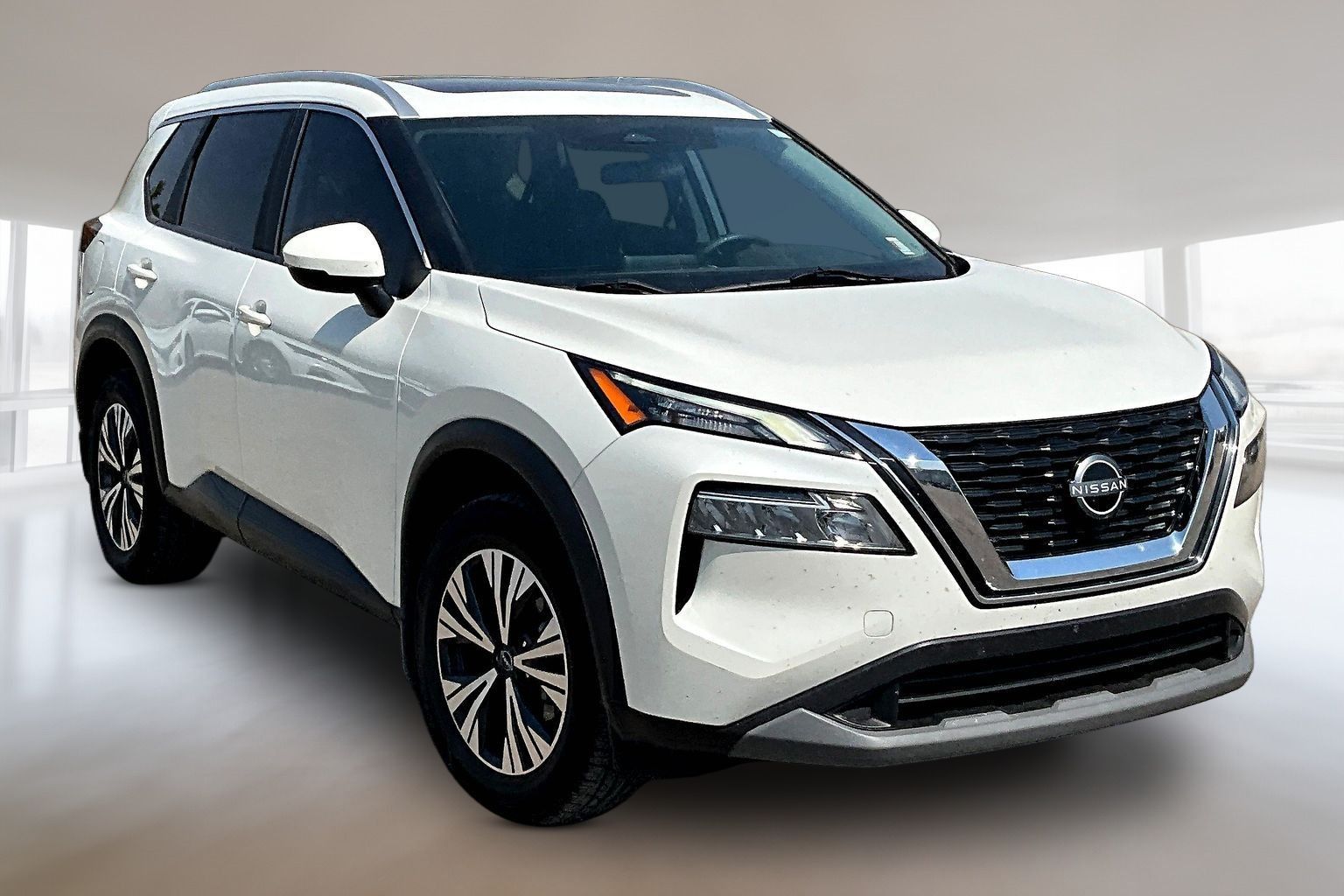 Pearl White 2023 Nissan Rogue SUV / Crossover All-Wheel Drive Continuously Variable Transmission