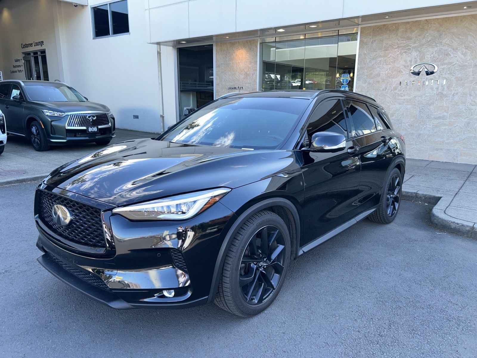 Black Obsidian 2019 INFINITI QX50 Essential AWD SUV / Crossover All-Wheel Drive Continuously Variable Transmission