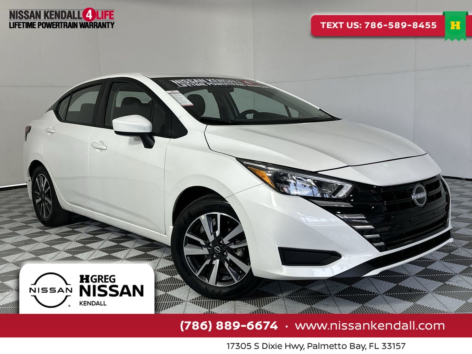 Aspen White Tricoat 2025 Nissan Versa Sedan Front-Wheel Drive Continuously Variable Transmission