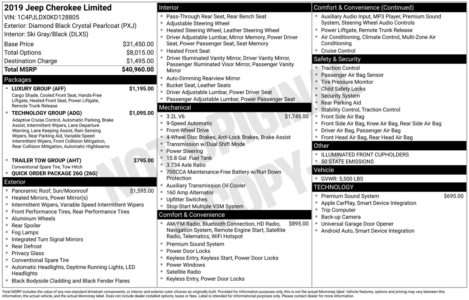 Used Car 2019 Jeep Cherokee  Limited For Sale Under $20,000 In Austin, Texas