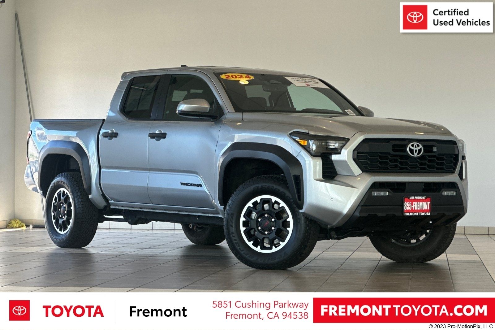Celestial Silver Metallic 2024 Toyota Tacoma TRD Off-Road Double Cab 4WD Pickup Truck Four-Wheel Drive 8-Speed Automatic