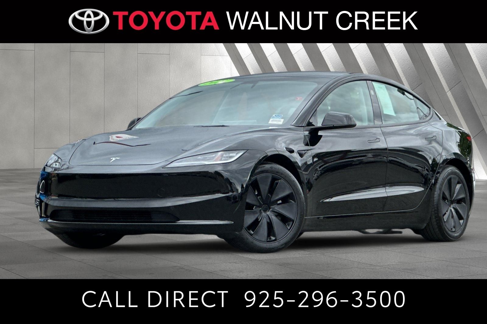 Solid Black 2024 Tesla Model 3 Long Range AWD Sedan All-Wheel Drive 1-Speed Automatic