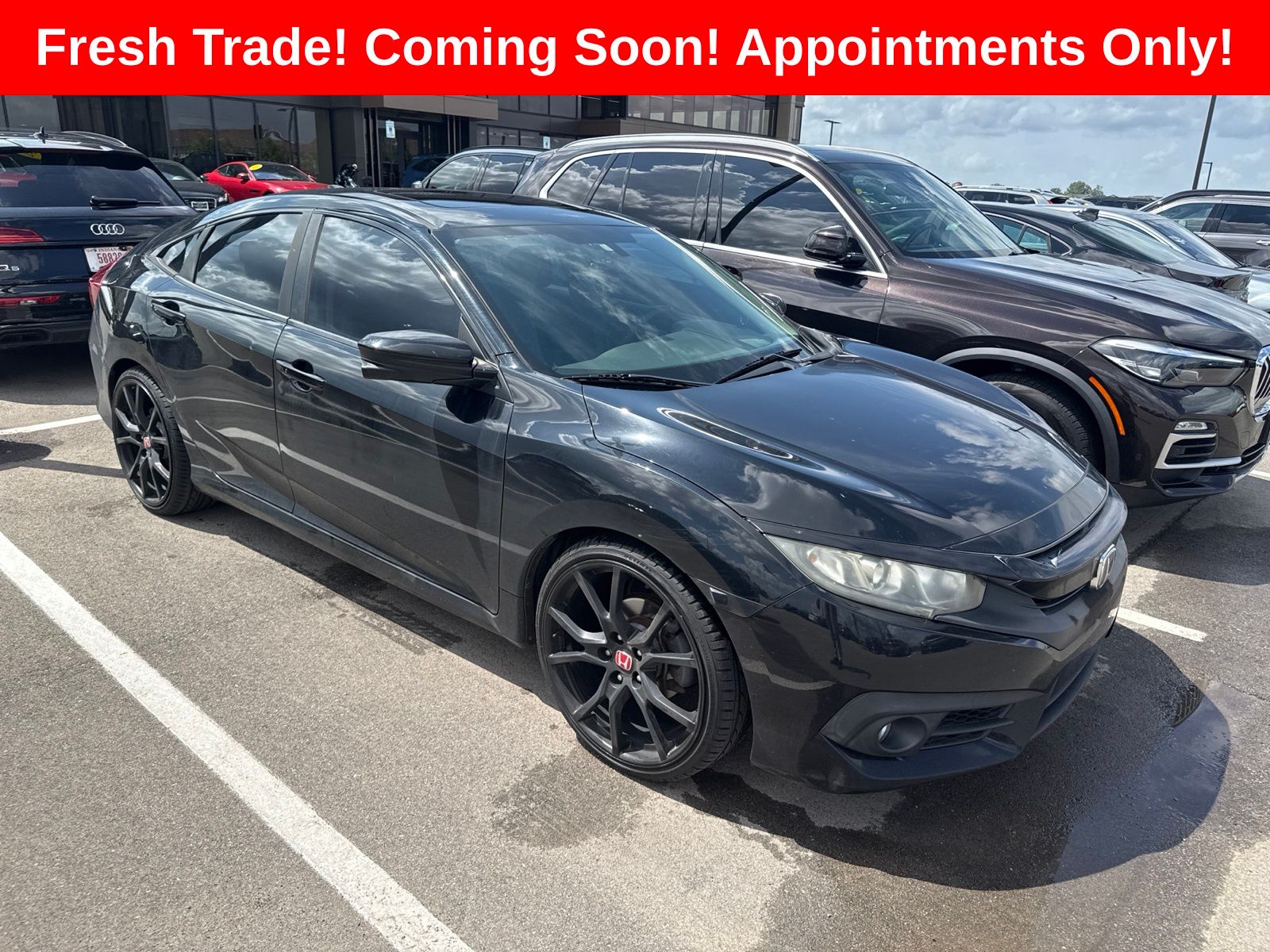 Crystal Black Pearl 2016 Honda Civic Sedan Front-Wheel Drive Continuously Variable Transmission