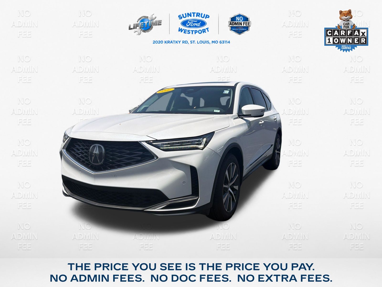 Platinum White Pearl 2026 Acura MDX SUV / Crossover Front-Wheel Drive Automatic