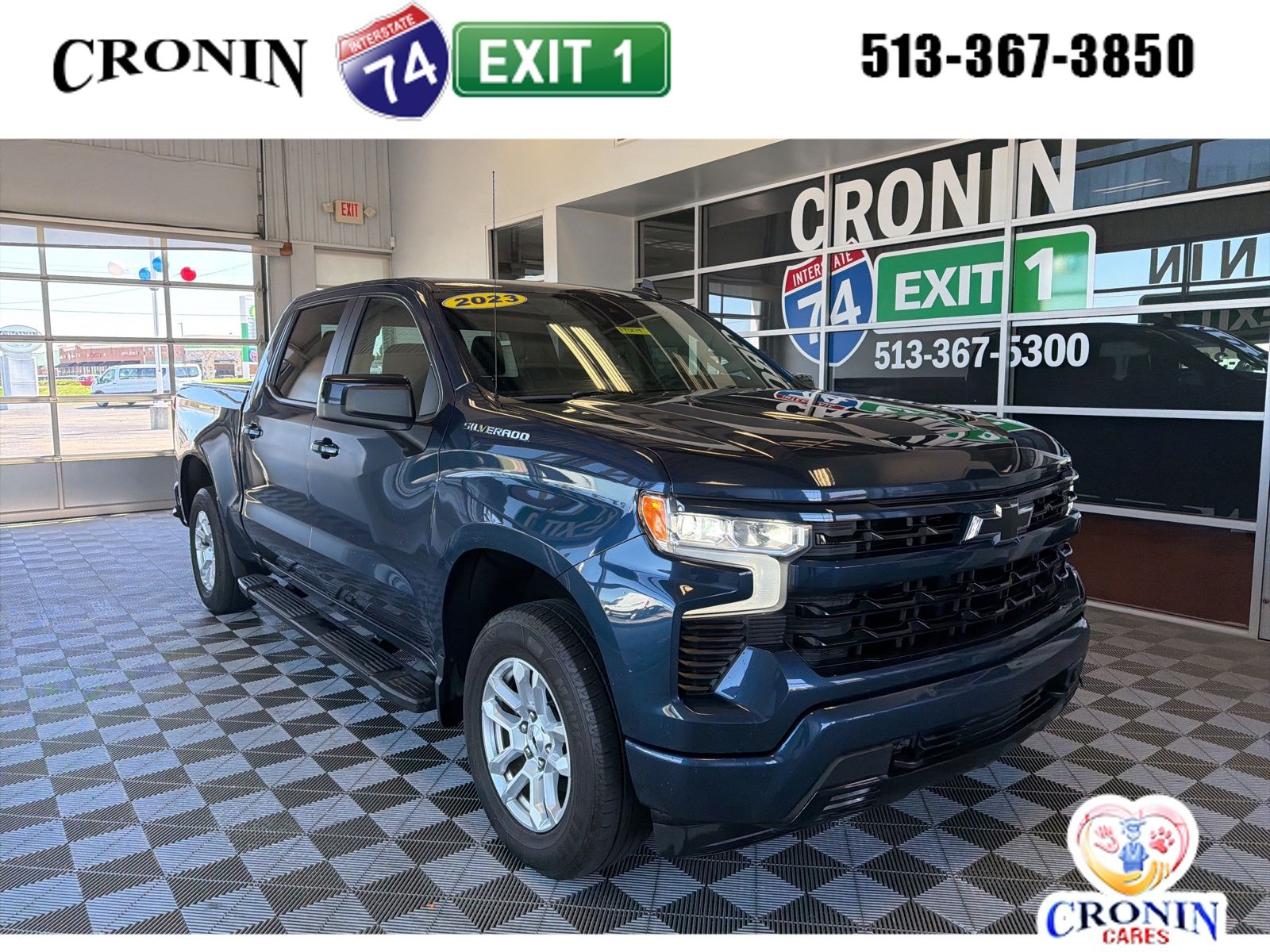 Northsky Blue Metallic 2023 Chevrolet Silverado 1500 Pickup Truck Four-Wheel Drive Automatic