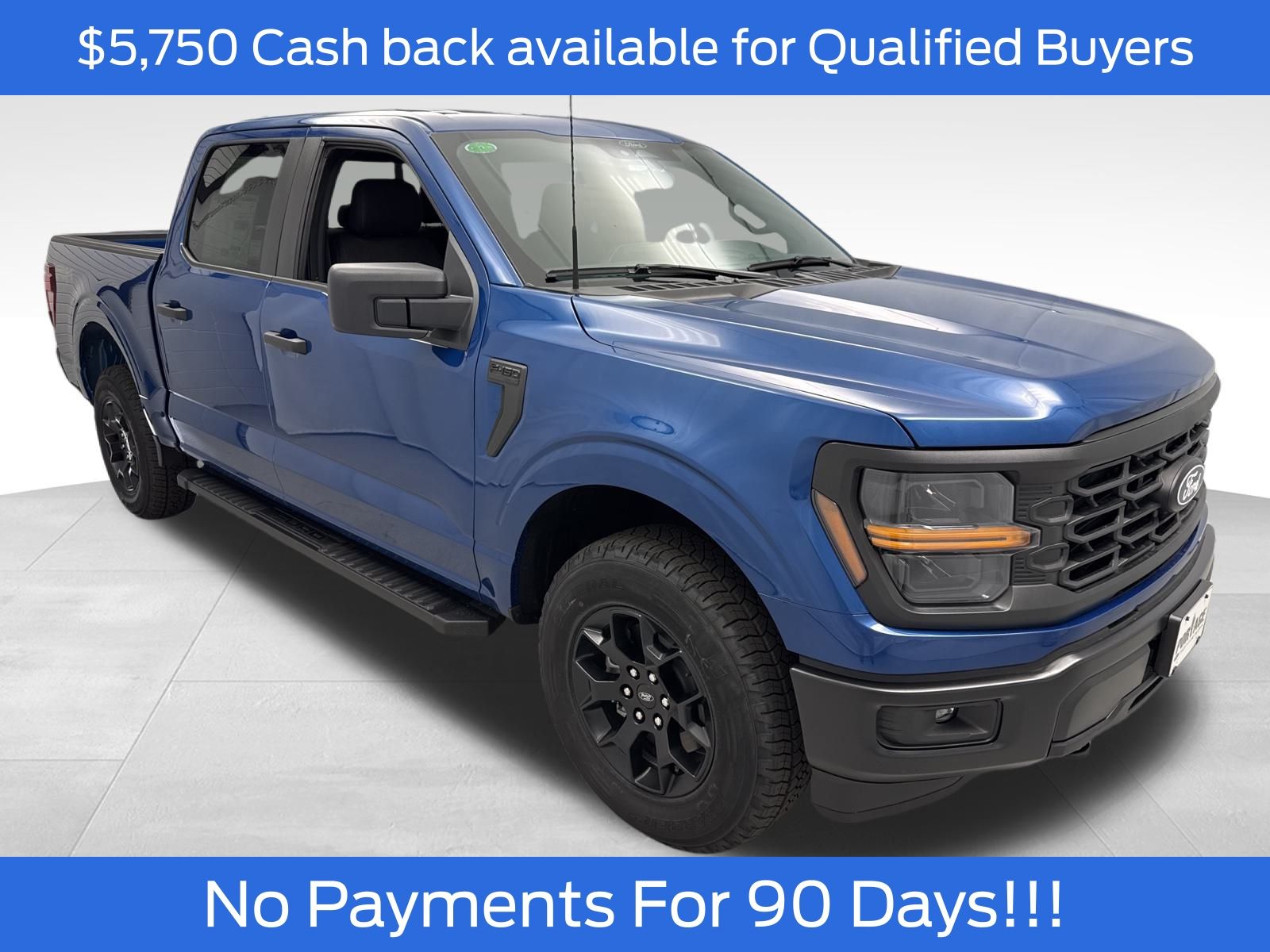 Blue Metallic 2025 Ford F-150 STX 4dr SuperCrew 4WD Pickup Truck Four-Wheel Drive Automatic