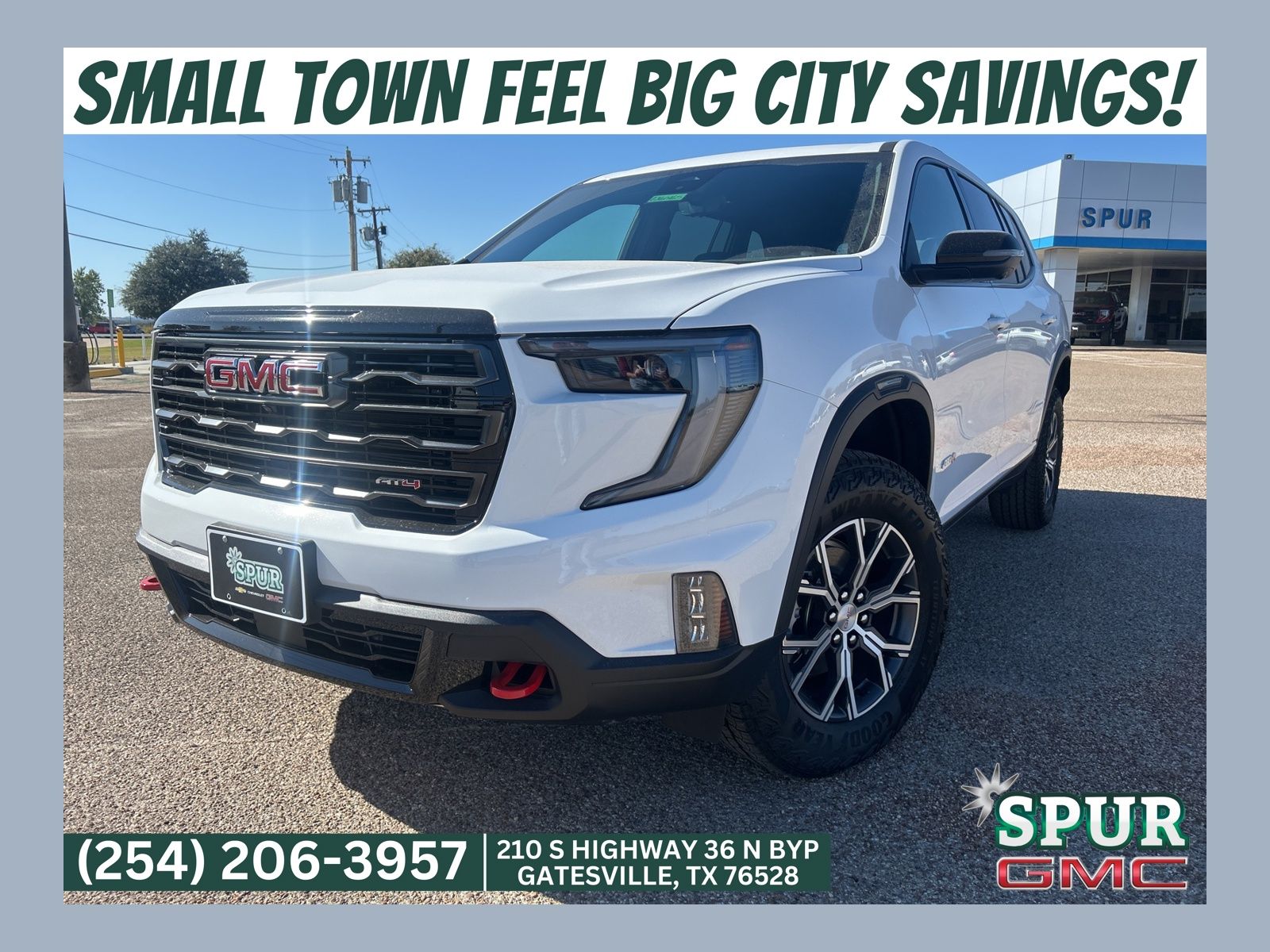 Summit White 2026 GMC Acadia AT4 AWD SUV / Crossover Four-Wheel Drive 8-Speed Automatic