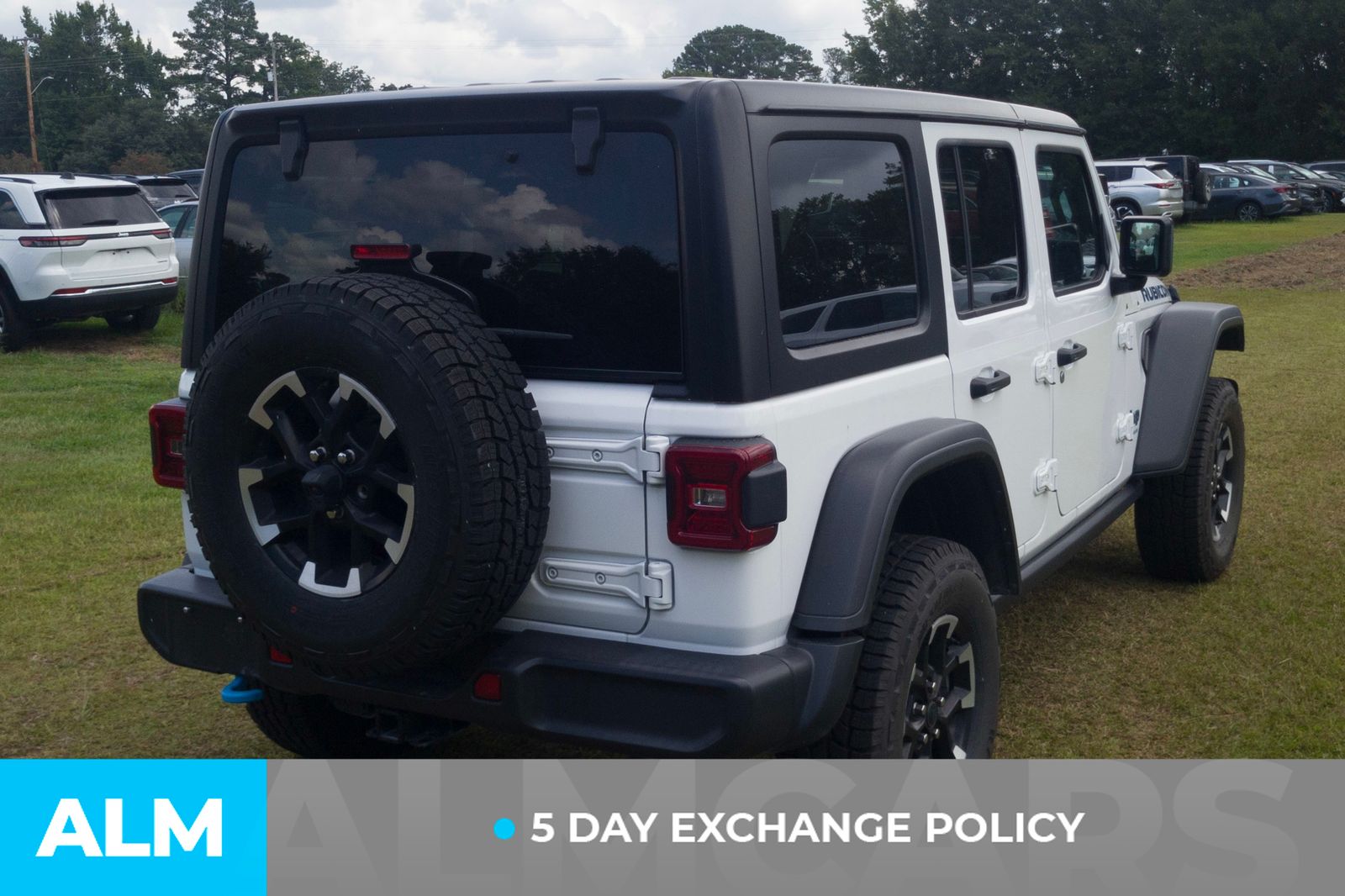 Used 2024 Bright White Clearcoat Jeep Rubicon 4xe image 3