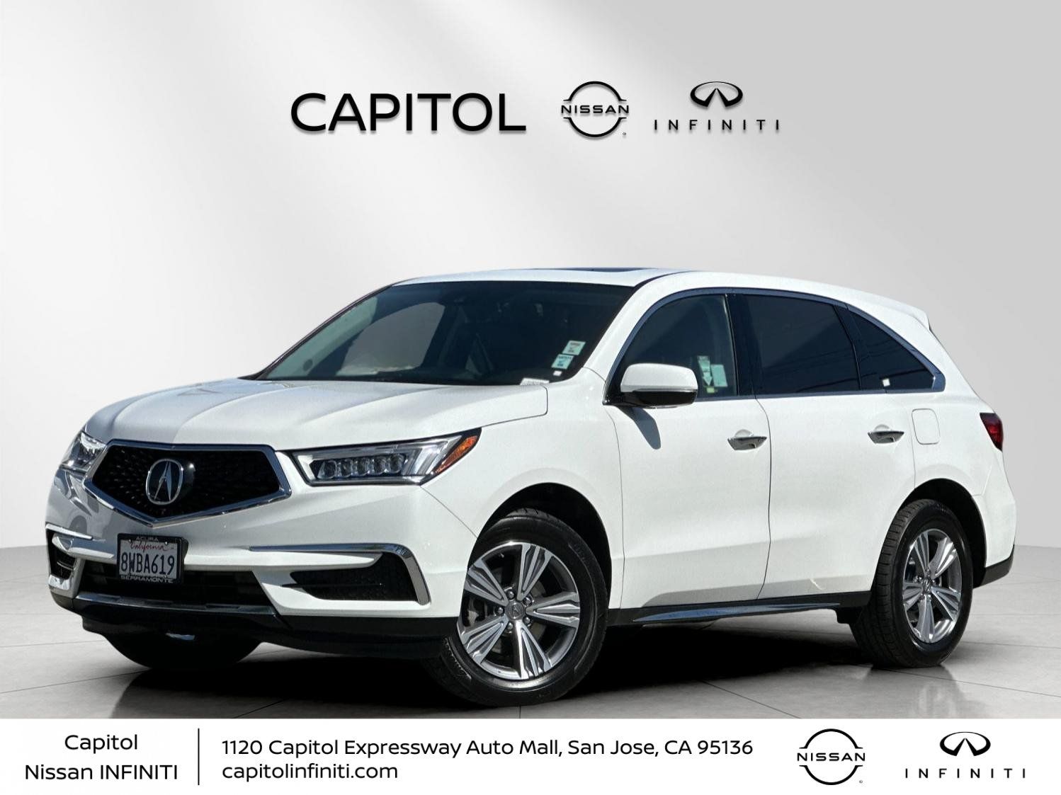 Platinum White Pearl 2020 Acura MDX SUV / Crossover Front-Wheel Drive 9-Speed Automatic