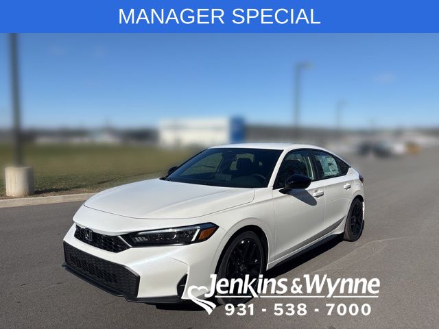 Platinum White Pearl 2026 Honda Civic Hatchback Hatchback Front-Wheel Drive Continuously Variable Transmission